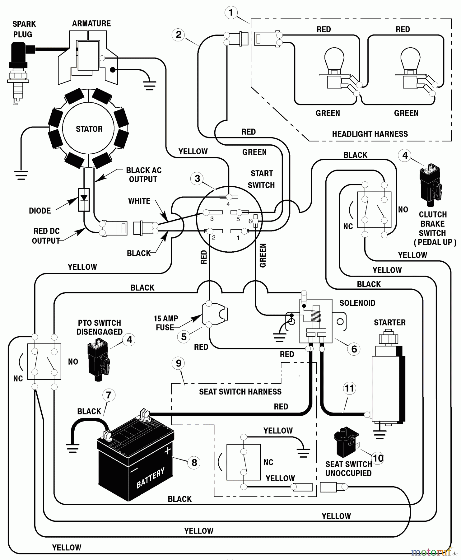  Murray Rasen- und Gartentraktoren 46573x92A - B&S/Murray 46