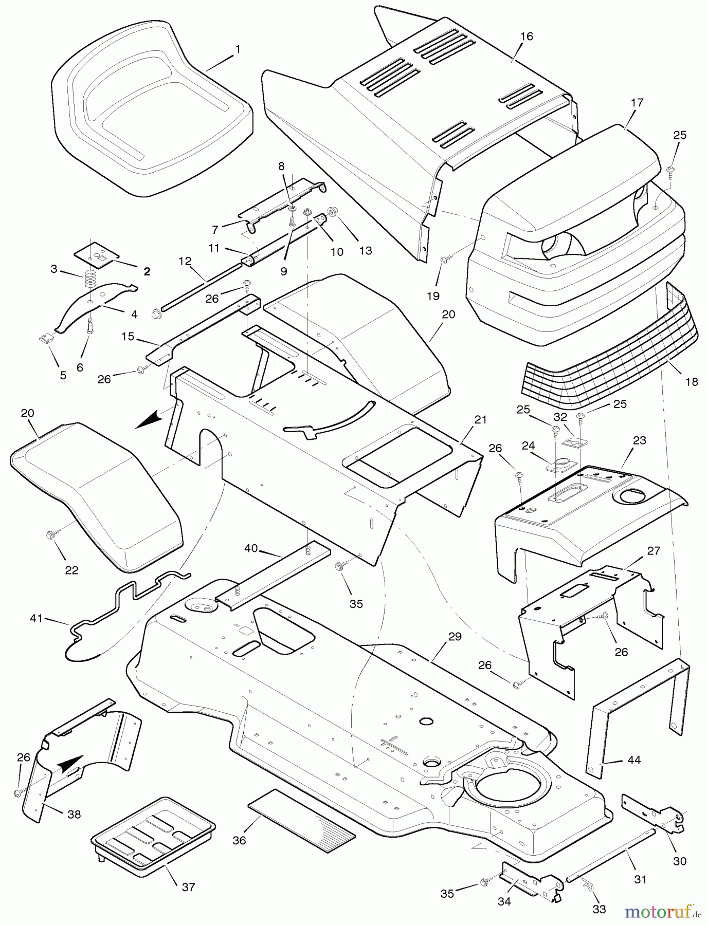  Murray Rasen- und Gartentraktoren 38702x7A - Scotts 38