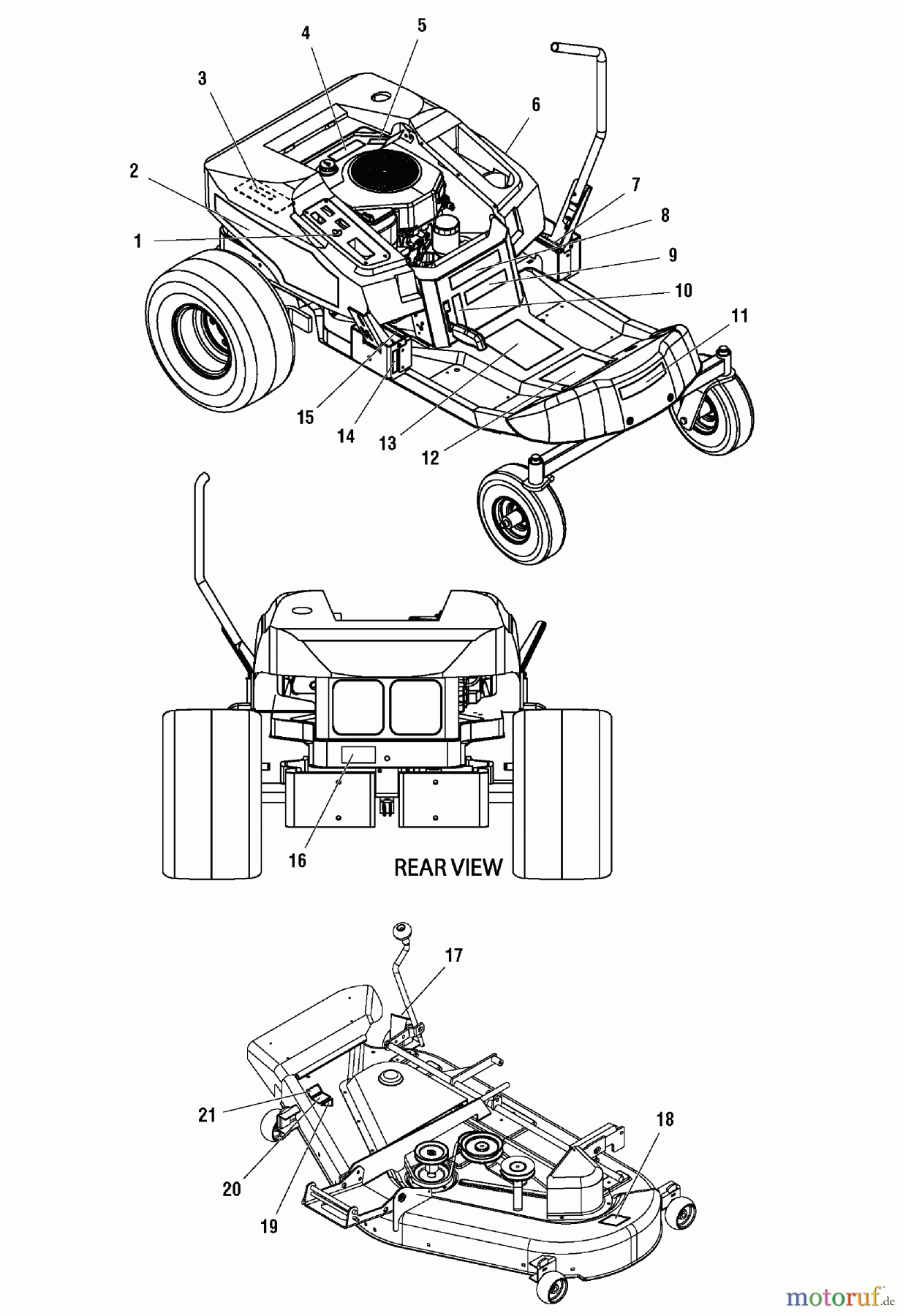  Murray Nullwendekreismäher, Zero-Turn 107.277700 (2277700) - Craftsman ZT 7000, 18HP Hydro w/50