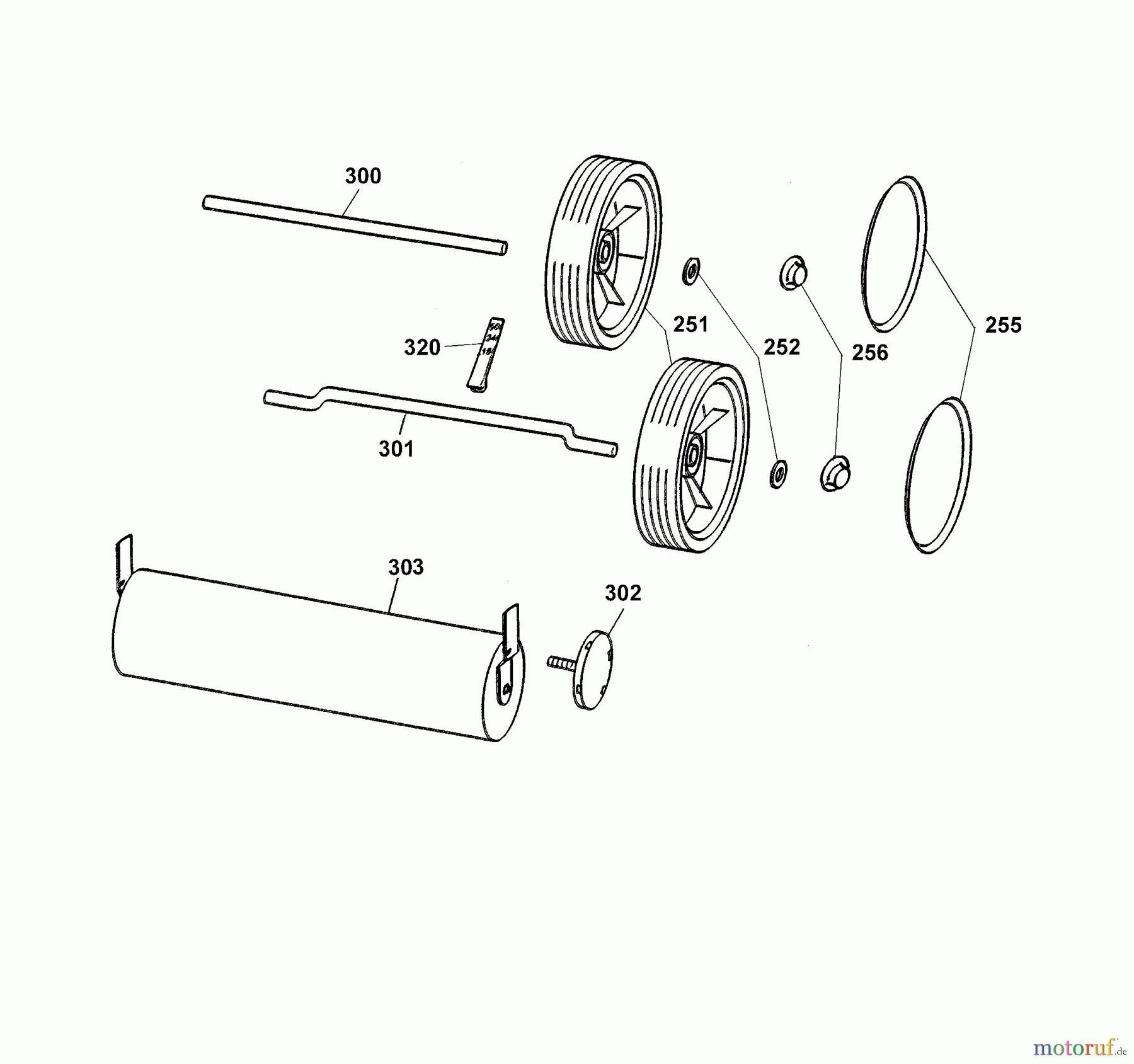  Wolf-Garten Elektromäher Picco 32 E 4901000 Serie C-E  (2003) Räder, Schnitthöhenverstellung