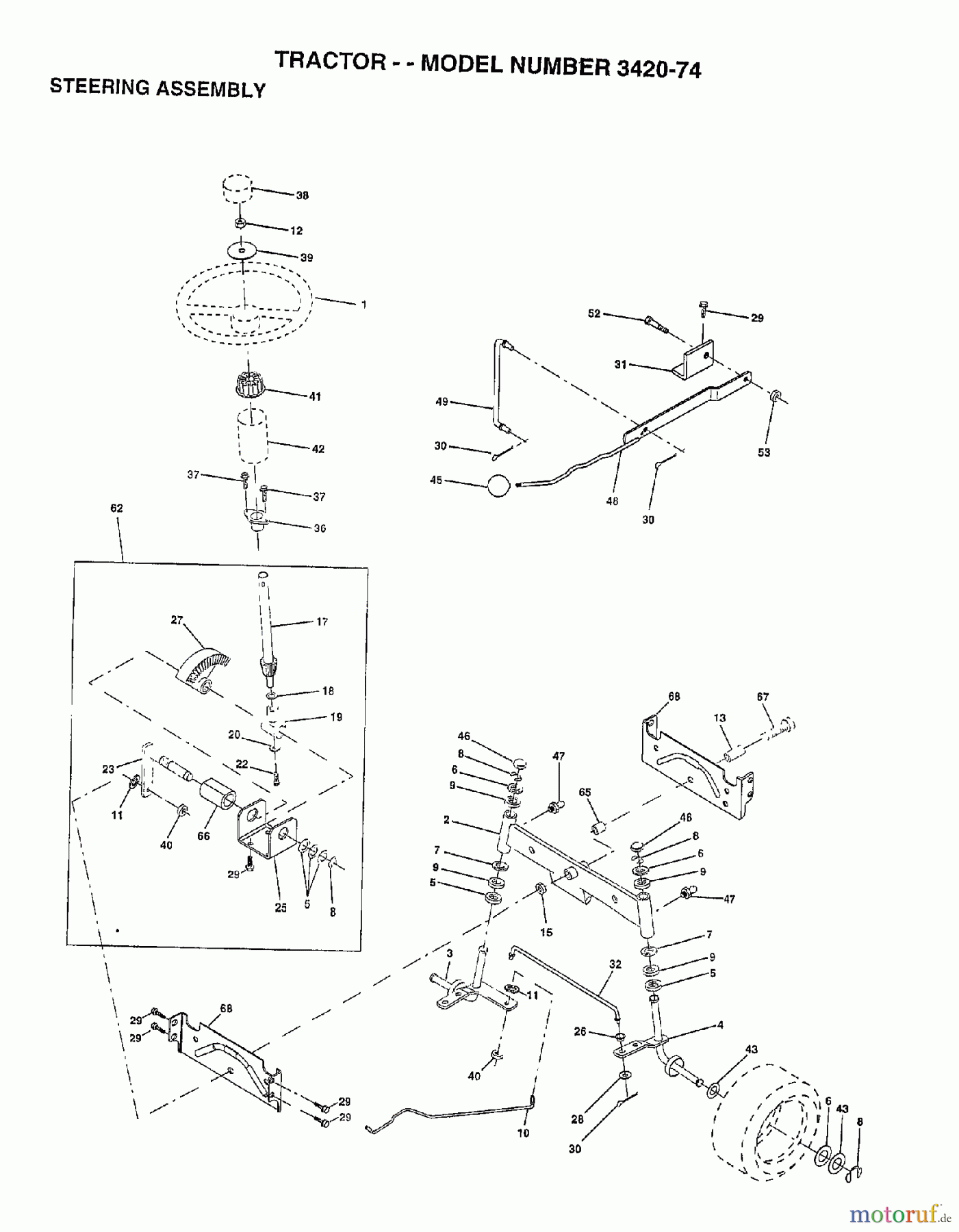  Poulan / Weed Eater Rasen und Gartentraktoren 342074 - Poulan Lawn Tractor (2006-10) STEERING