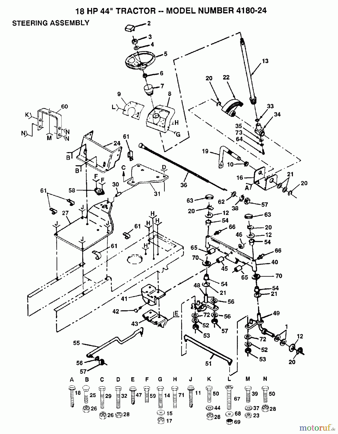  Poulan / Weed Eater Rasen und Gartentraktoren 418024 - Poulan Lawn Tractor (2006-01) STEERING