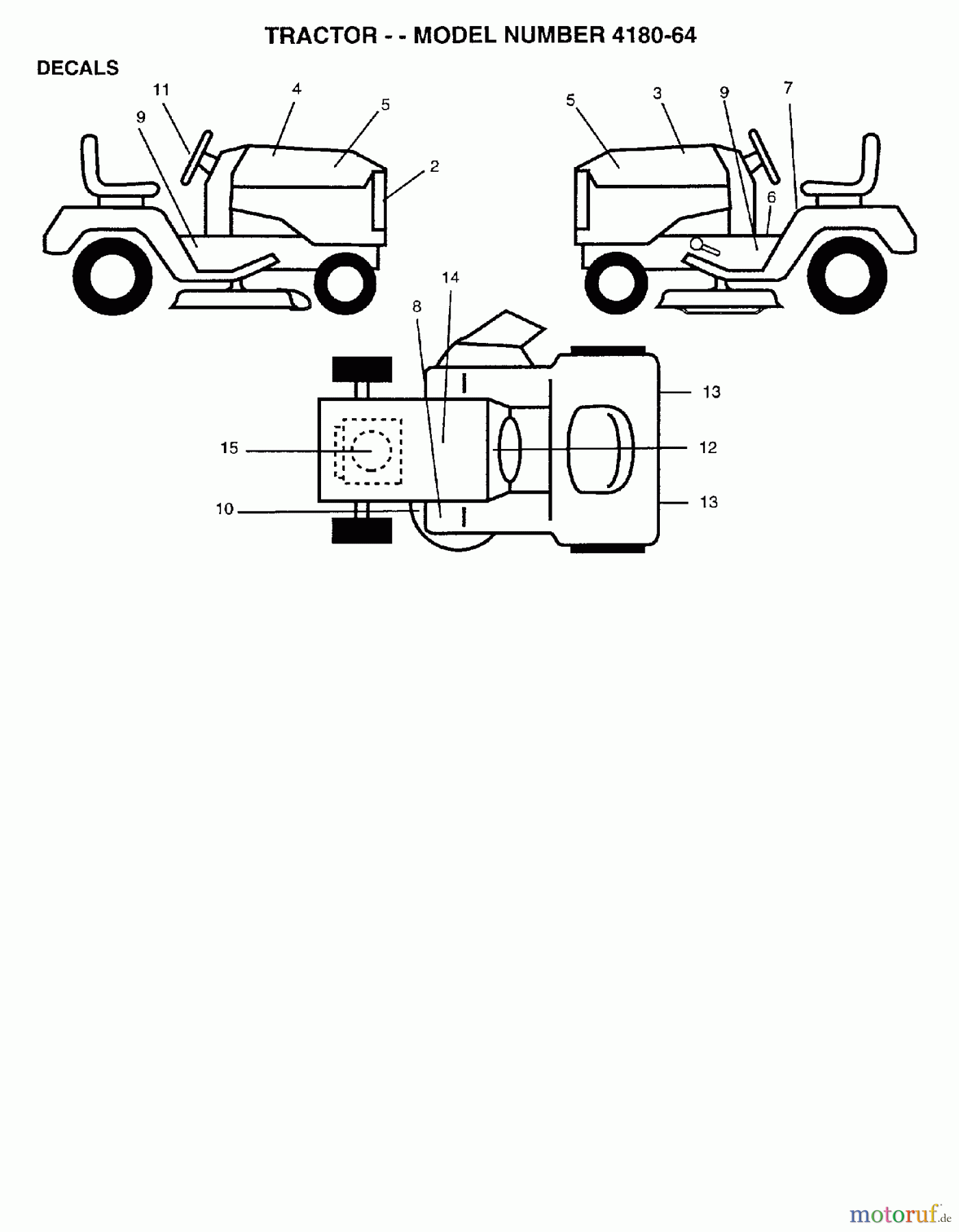  Poulan / Weed Eater Rasen und Gartentraktoren 418064 - Poulan Lawn Tractor (2006-06) DECALS