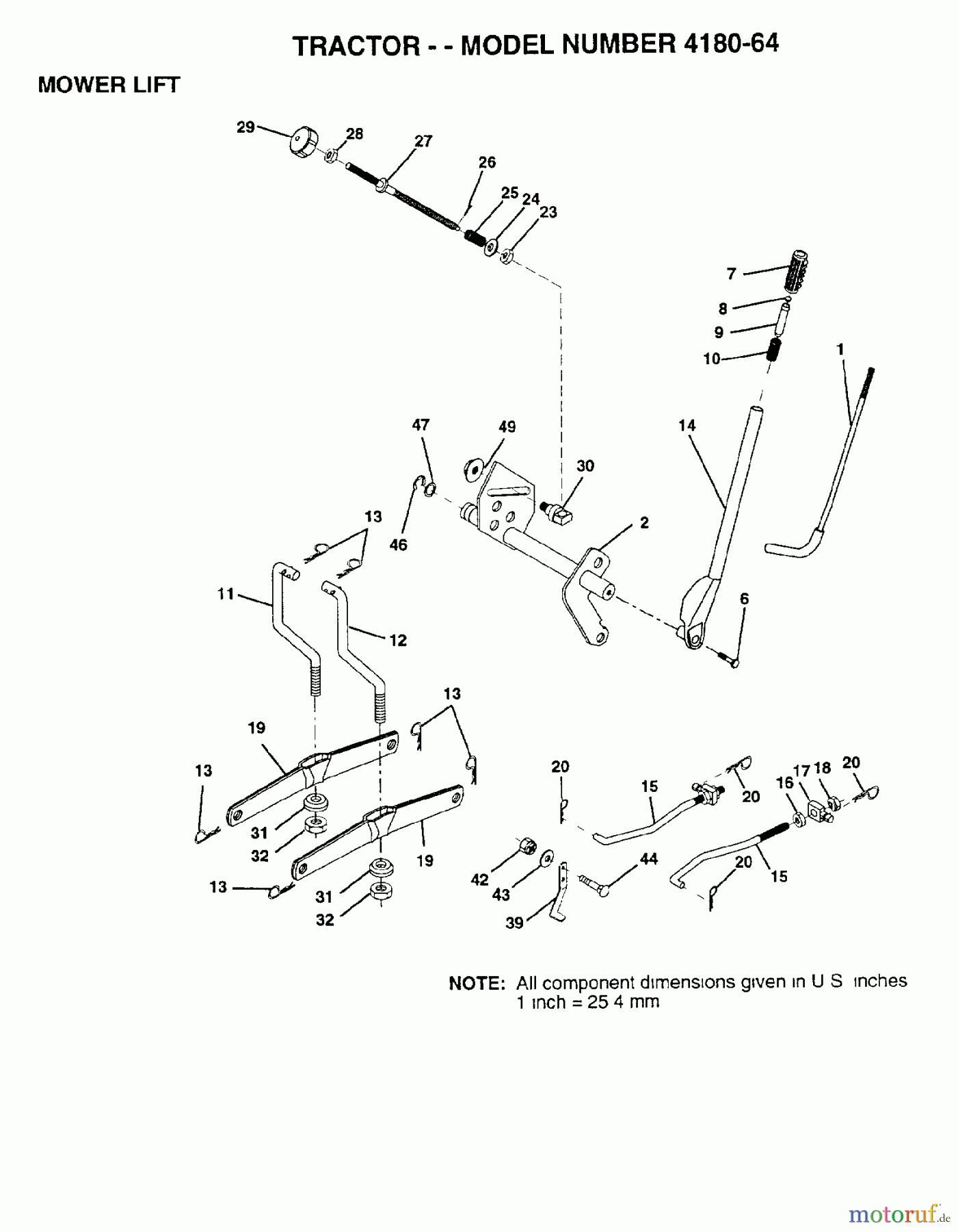  Poulan / Weed Eater Rasen und Gartentraktoren 418064 - Poulan Lawn Tractor (2006-06) MOWER LIFT LEVER