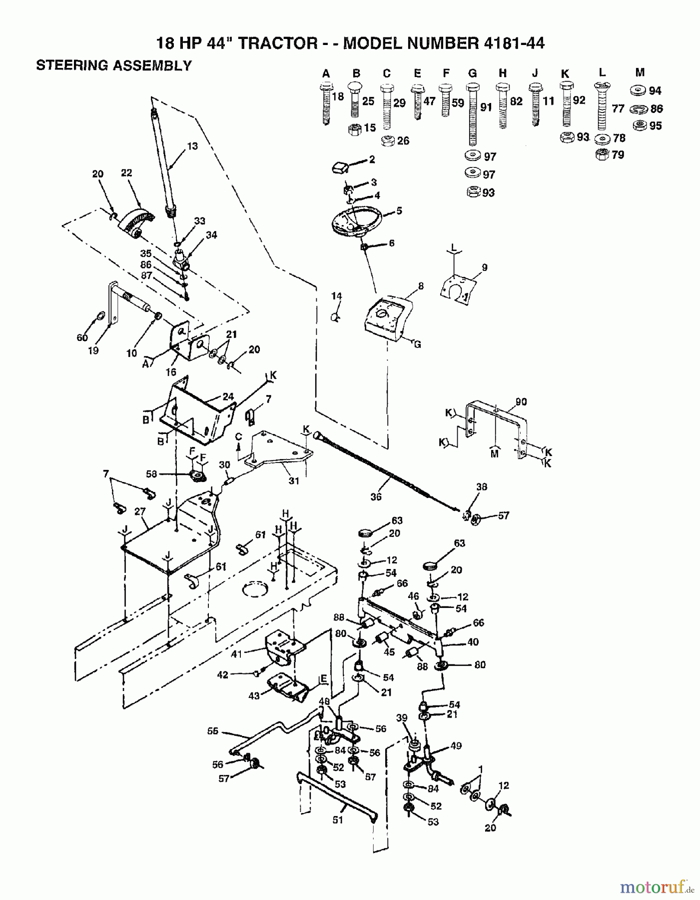  Poulan / Weed Eater Rasen und Gartentraktoren 418144 - Poulan Lawn Tractor (2006-12) STEERING