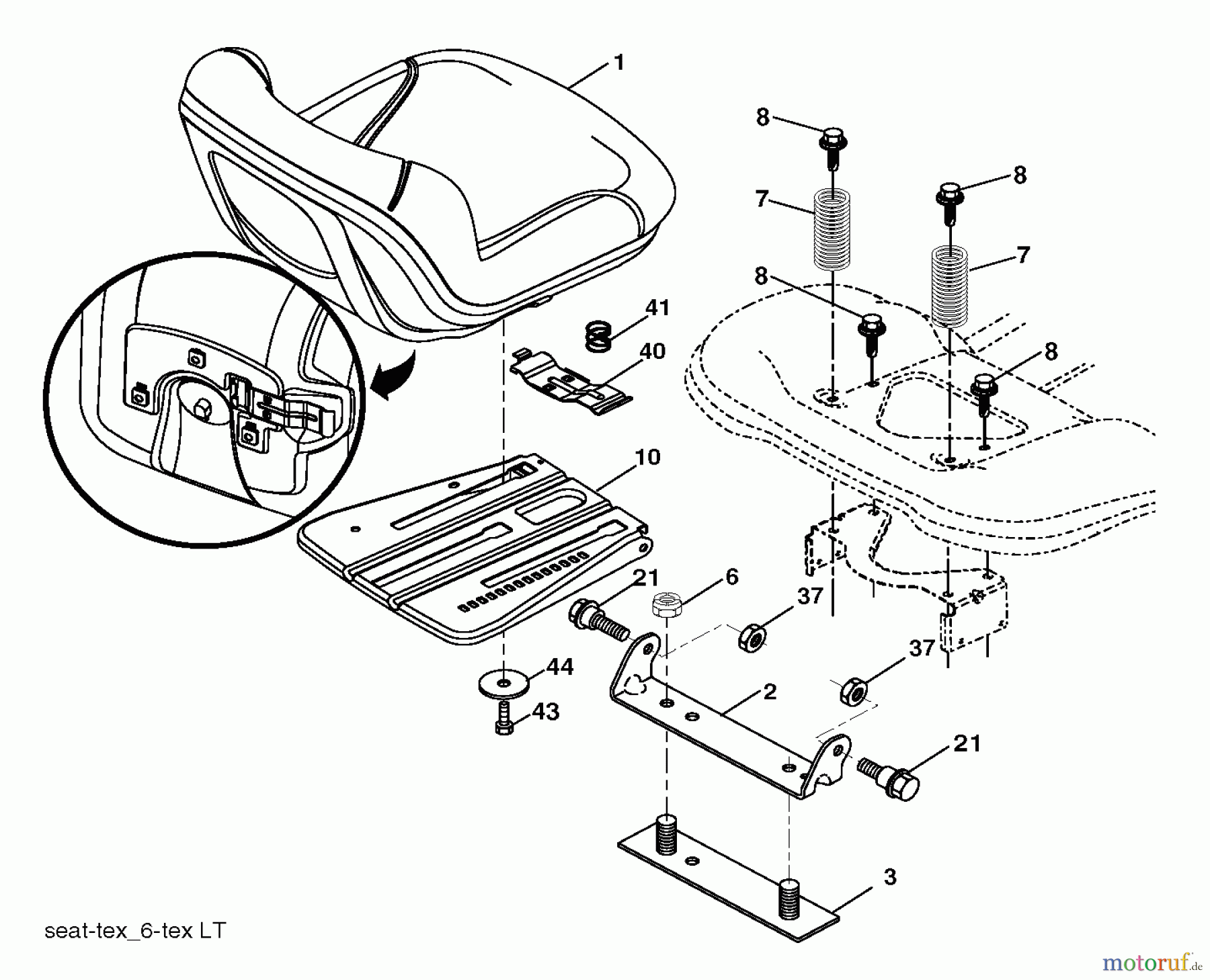  Poulan / Weed Eater Rasen und Gartentraktoren PBLGT26H54 (96042014001) - Poulan Pro Lawn Tractor (2012-08) SEAT