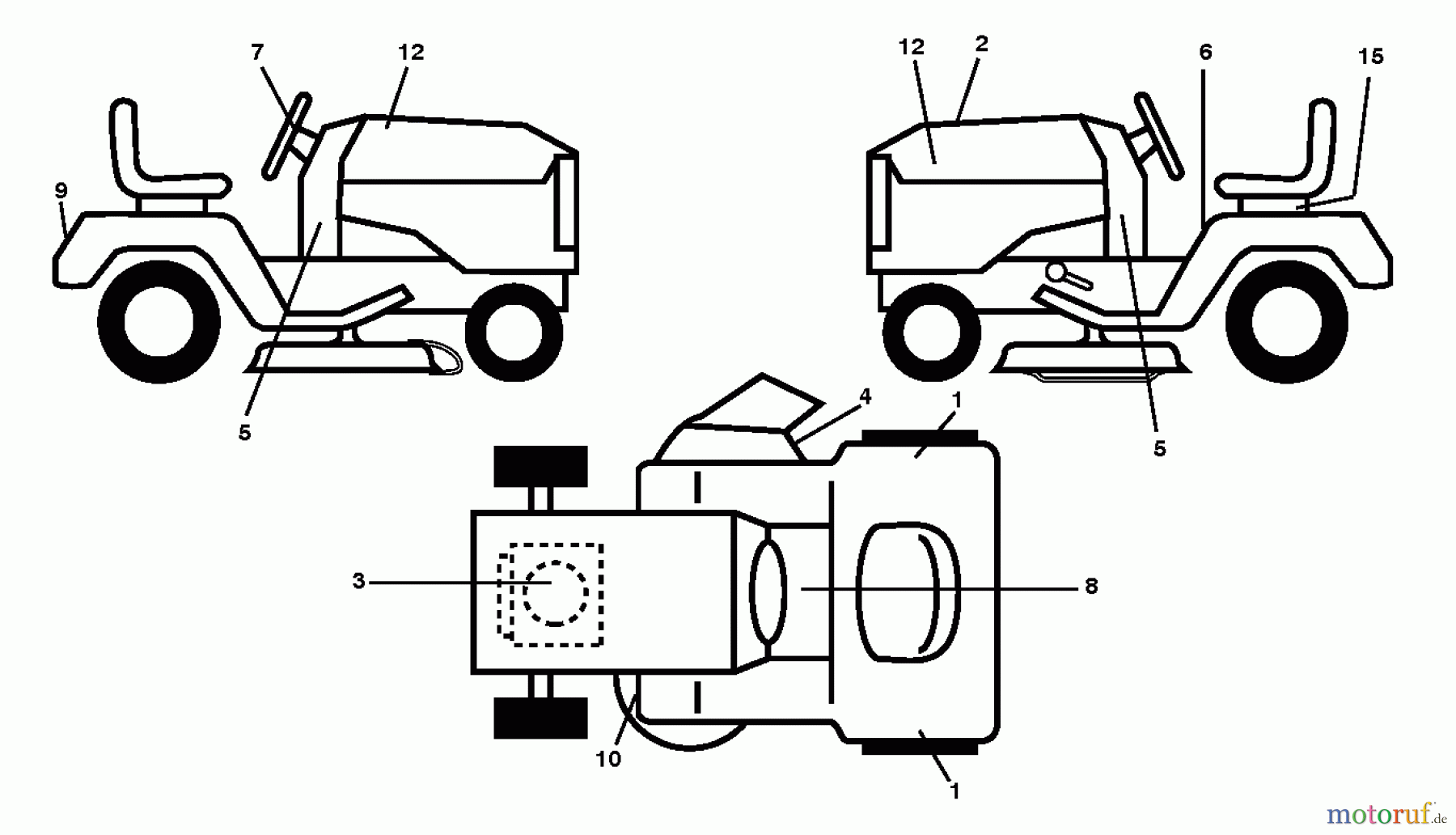  Poulan / Weed Eater Rasen und Gartentraktoren PO17542LT (96018000401) - Poulan Lawn Tractor (2011-08) DECALS