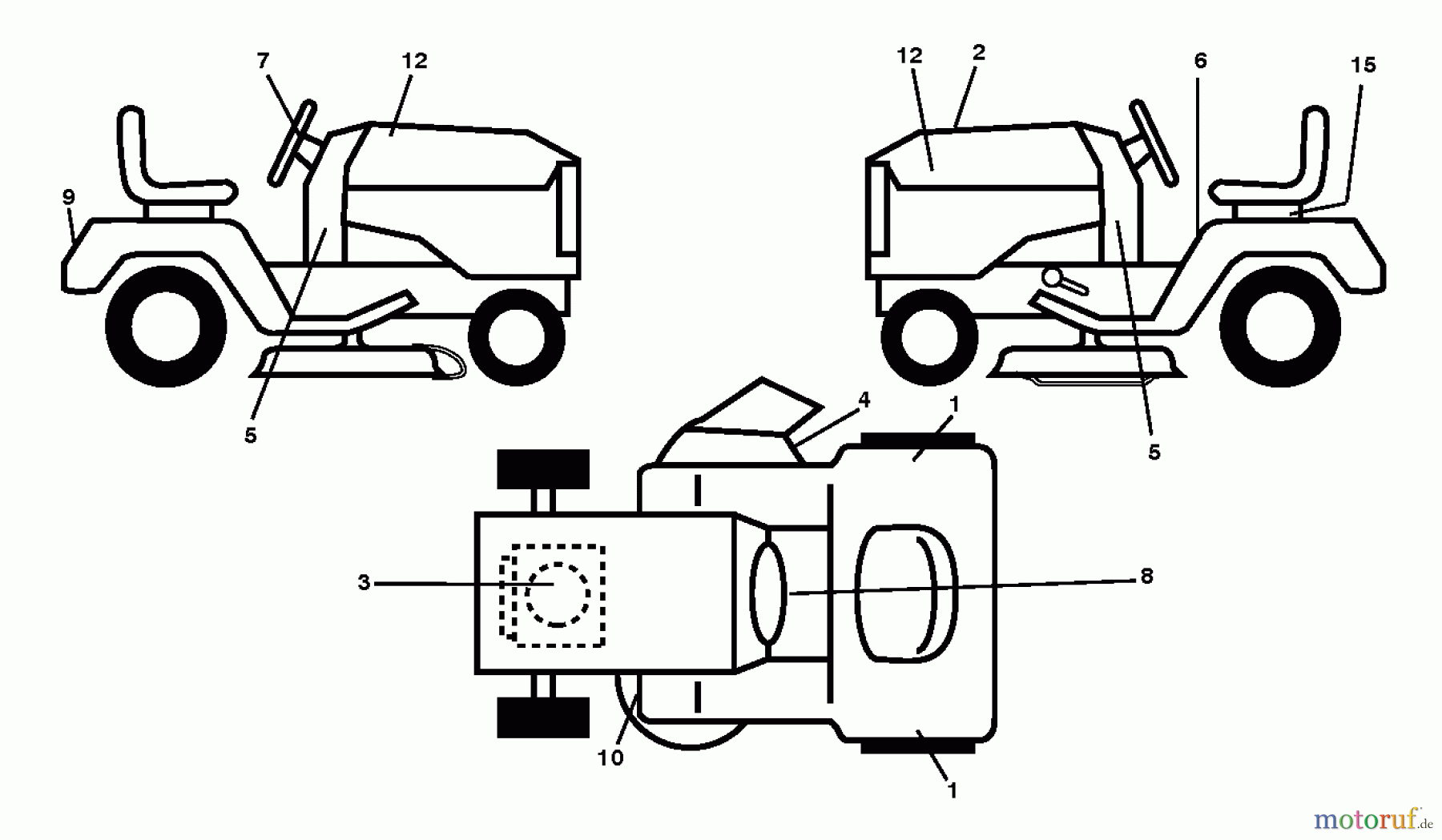  Poulan / Weed Eater Rasen und Gartentraktoren PO175A42LT (96048002400) - Poulan Lawn Tractor (2011-09) DECALS