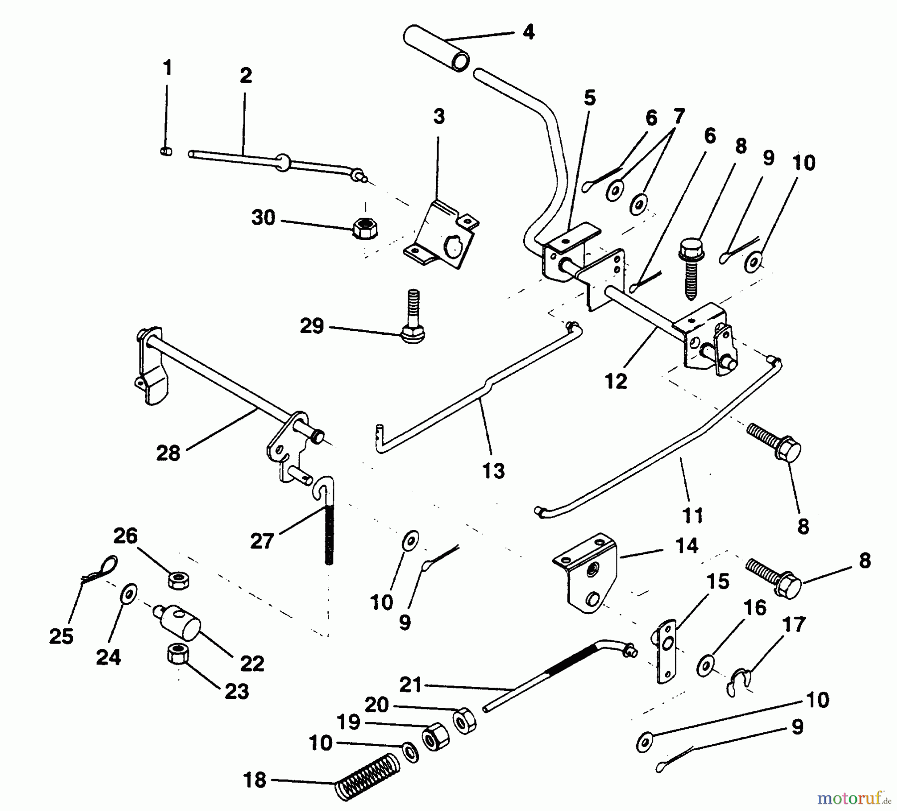  Poulan / Weed Eater Rasen und Gartentraktoren PP1036S - Poulan Pro Lawn Tractor BRAKE / REAR MOWER LIFT LEVER