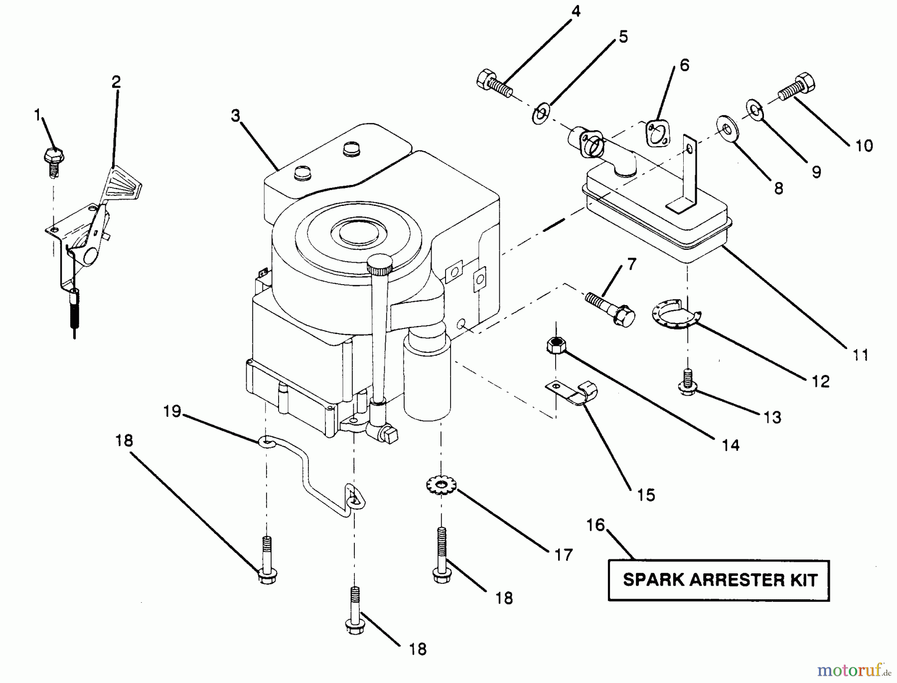  Poulan / Weed Eater Rasen und Gartentraktoren PP1136A - Poulan Pro Lawn Tractor ENGINE / THROTTLE