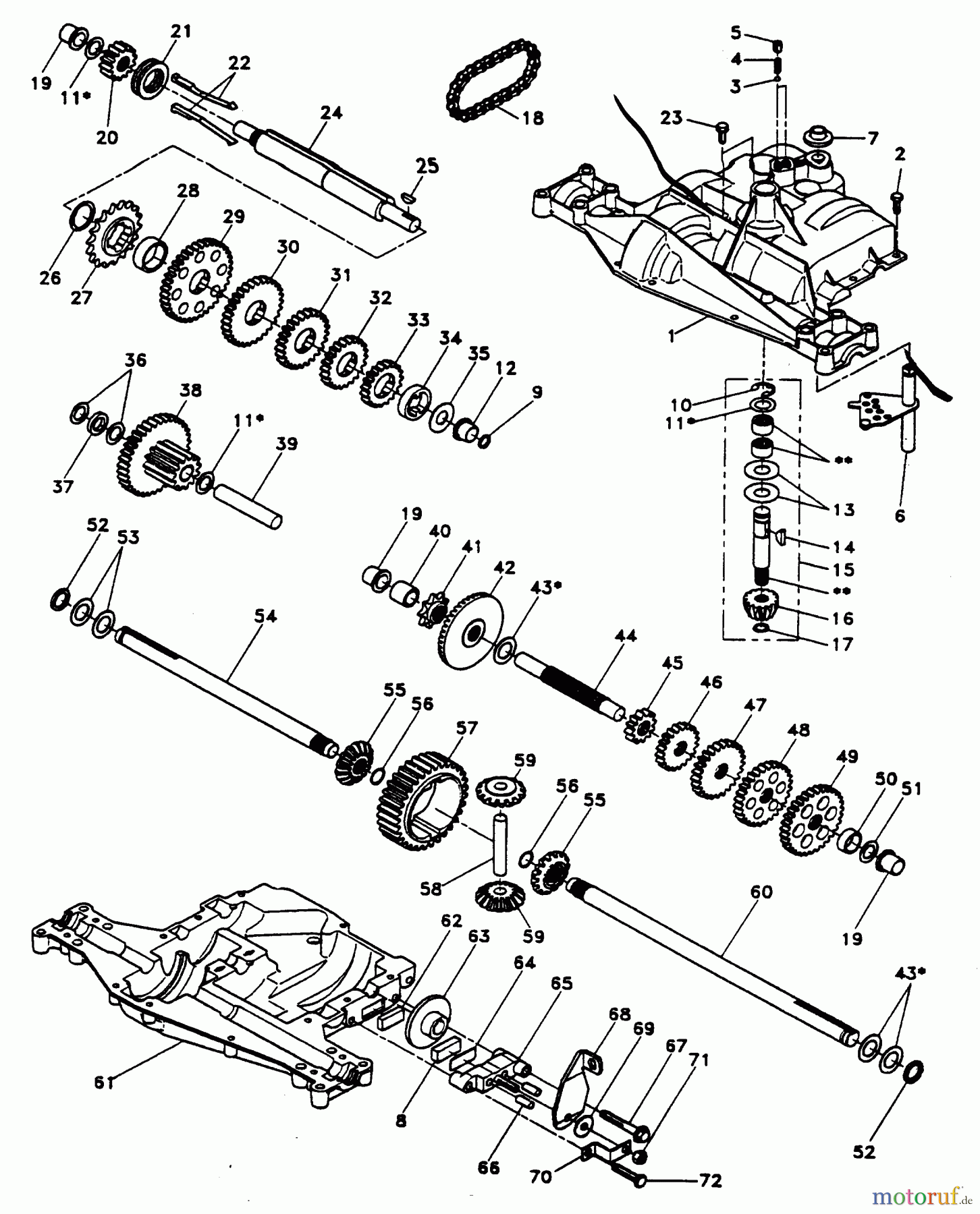  Poulan / Weed Eater Rasen und Gartentraktoren PP1136J - Poulan Pro Lawn Tractor DANA TRANSAXLE MODEL NUMBER 4360-78