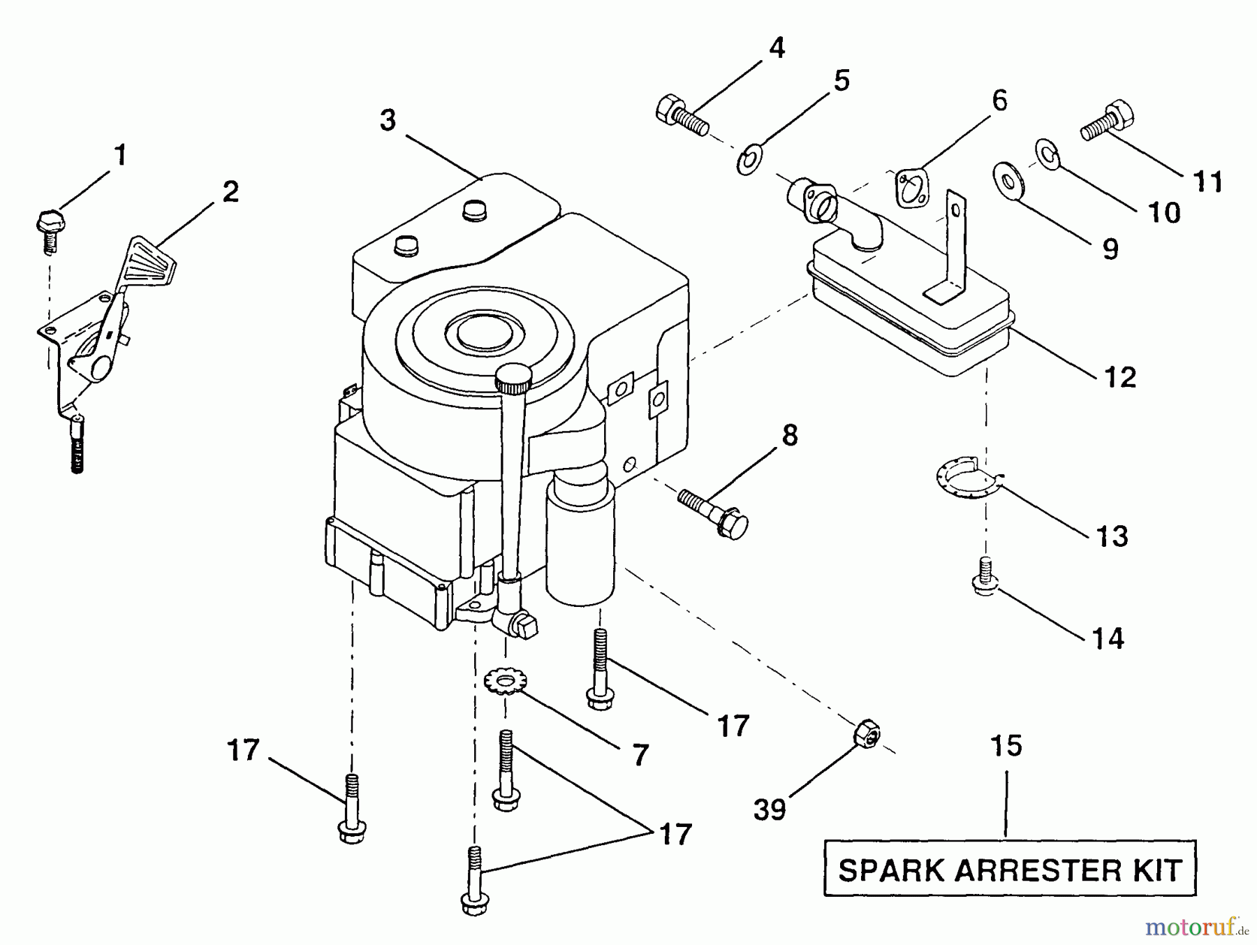  Poulan / Weed Eater Rasen und Gartentraktoren PP11536A - Poulan Pro Lawn Tractor Engine