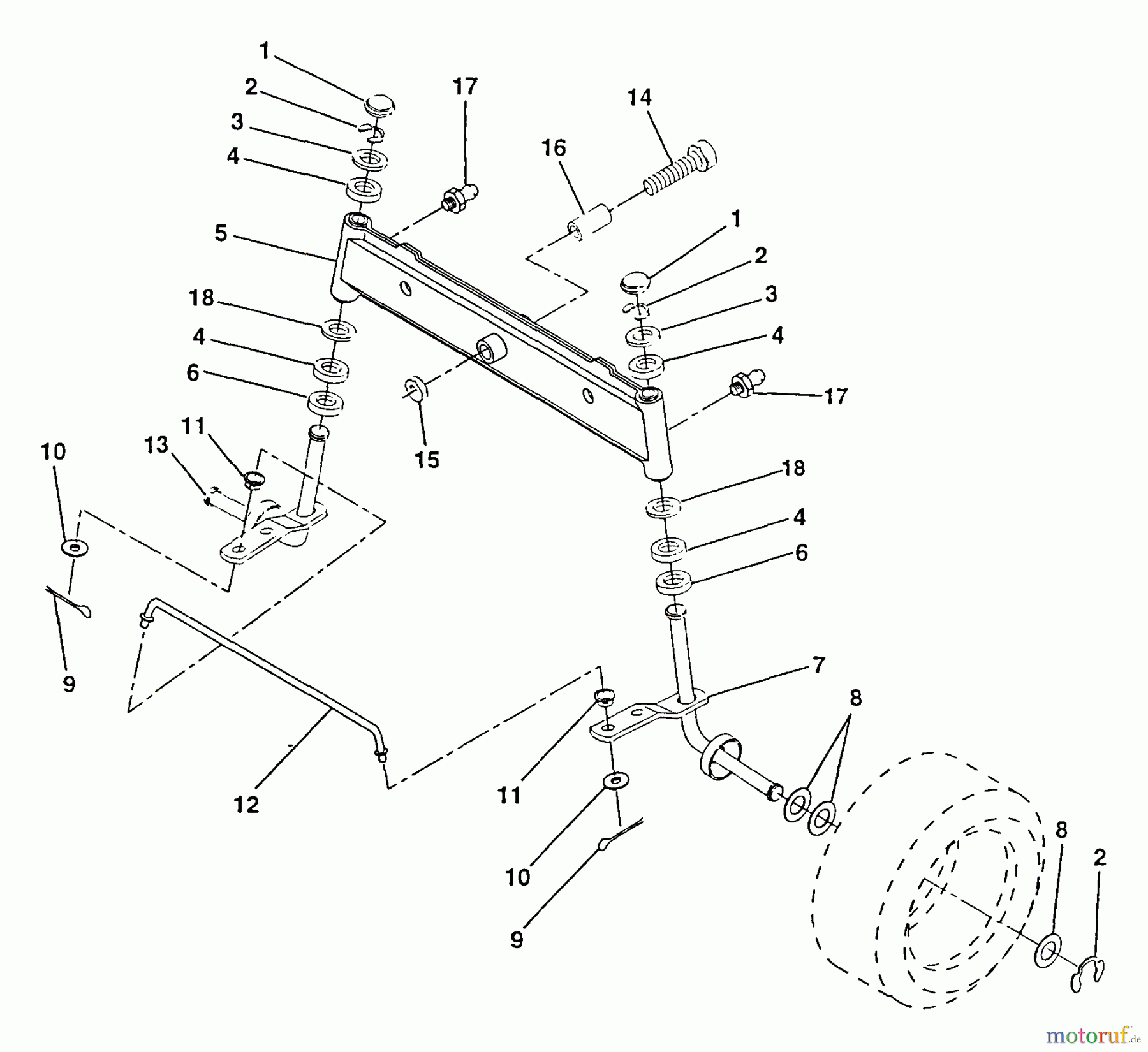  Poulan / Weed Eater Rasen und Gartentraktoren PP11536 - Poulan Pro Lawn Tractor Front Axle