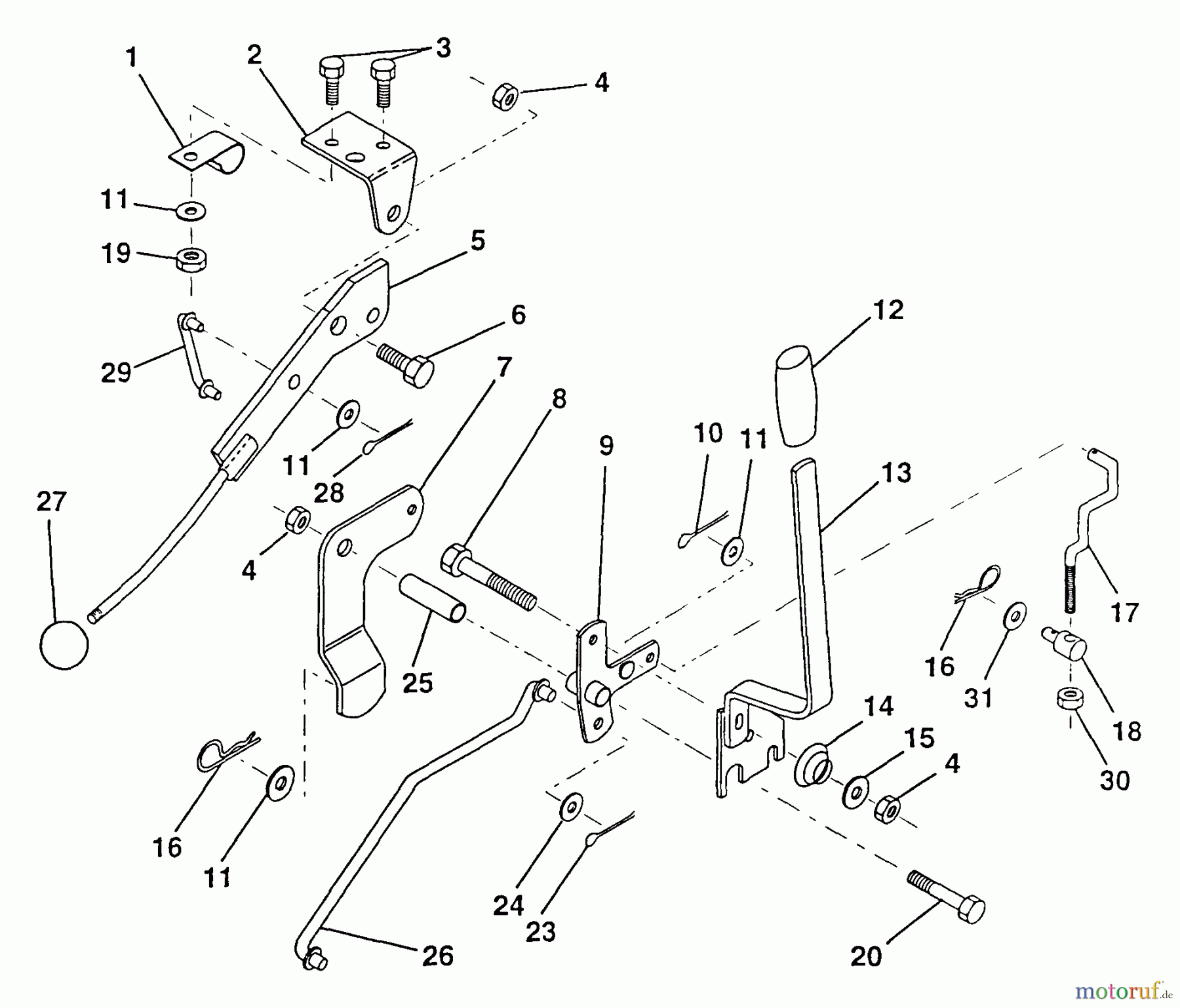  Poulan / Weed Eater Rasen und Gartentraktoren PP11536A - Poulan Pro Lawn Tractor Mower Lift Lever