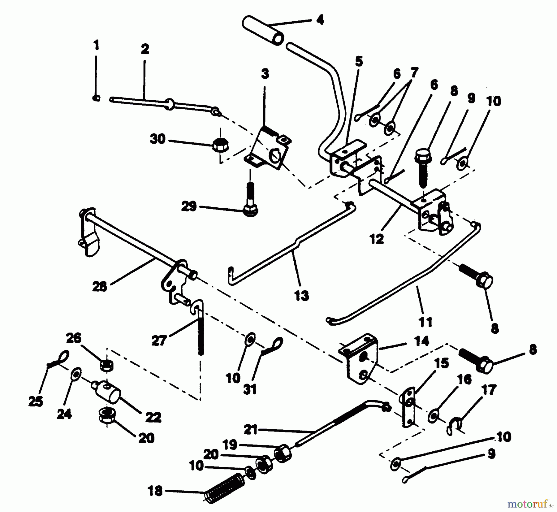  Poulan / Weed Eater Rasen und Gartentraktoren PP11536KA - Poulan Pro Lawn Tractor BRAKE / REAR MOWER LIFT ASSEMBLY