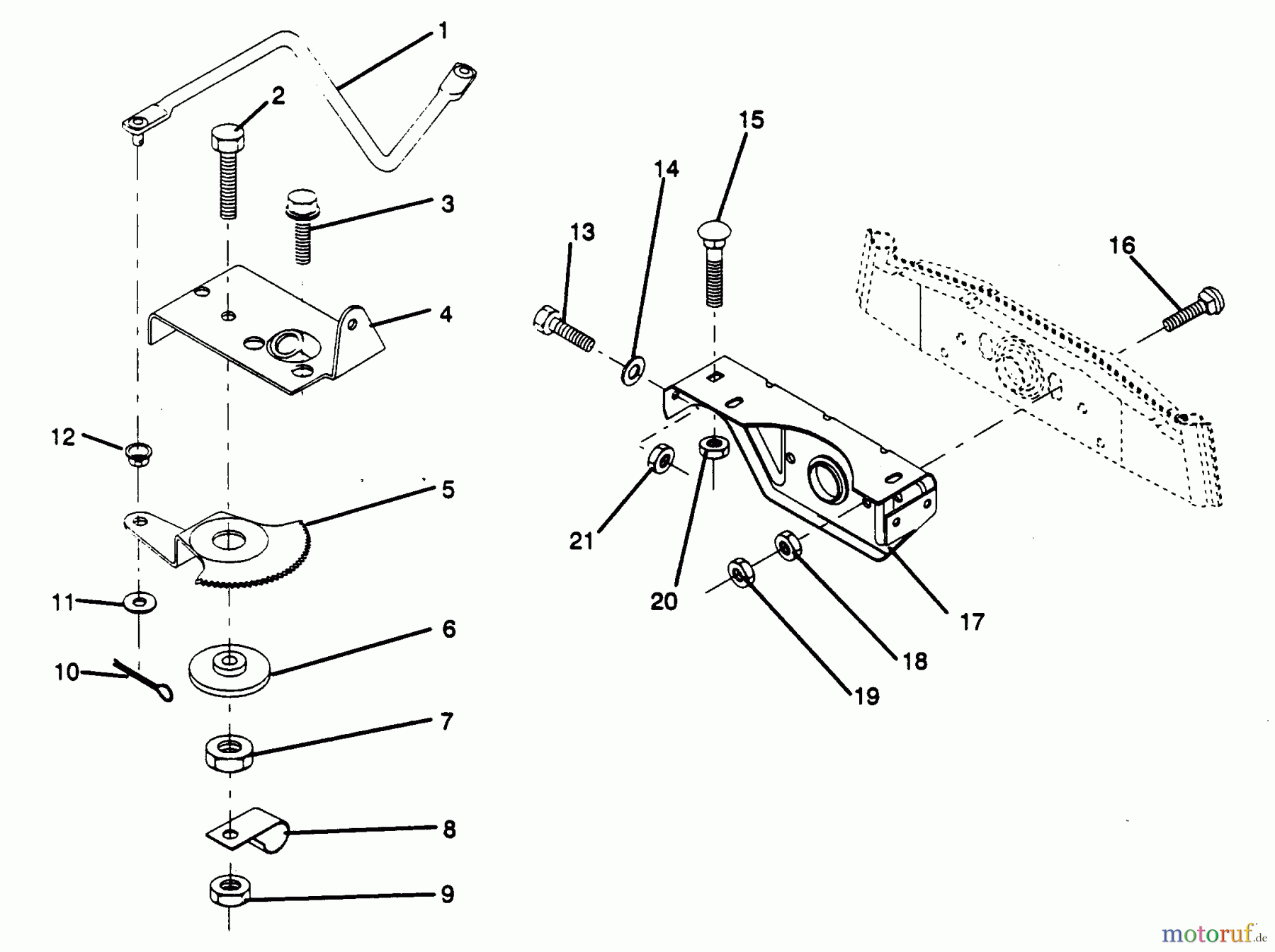  Poulan / Weed Eater Rasen und Gartentraktoren PP1236A - Poulan Pro Lawn Tractor SECTOR GEAR/AXLE SUPPORT