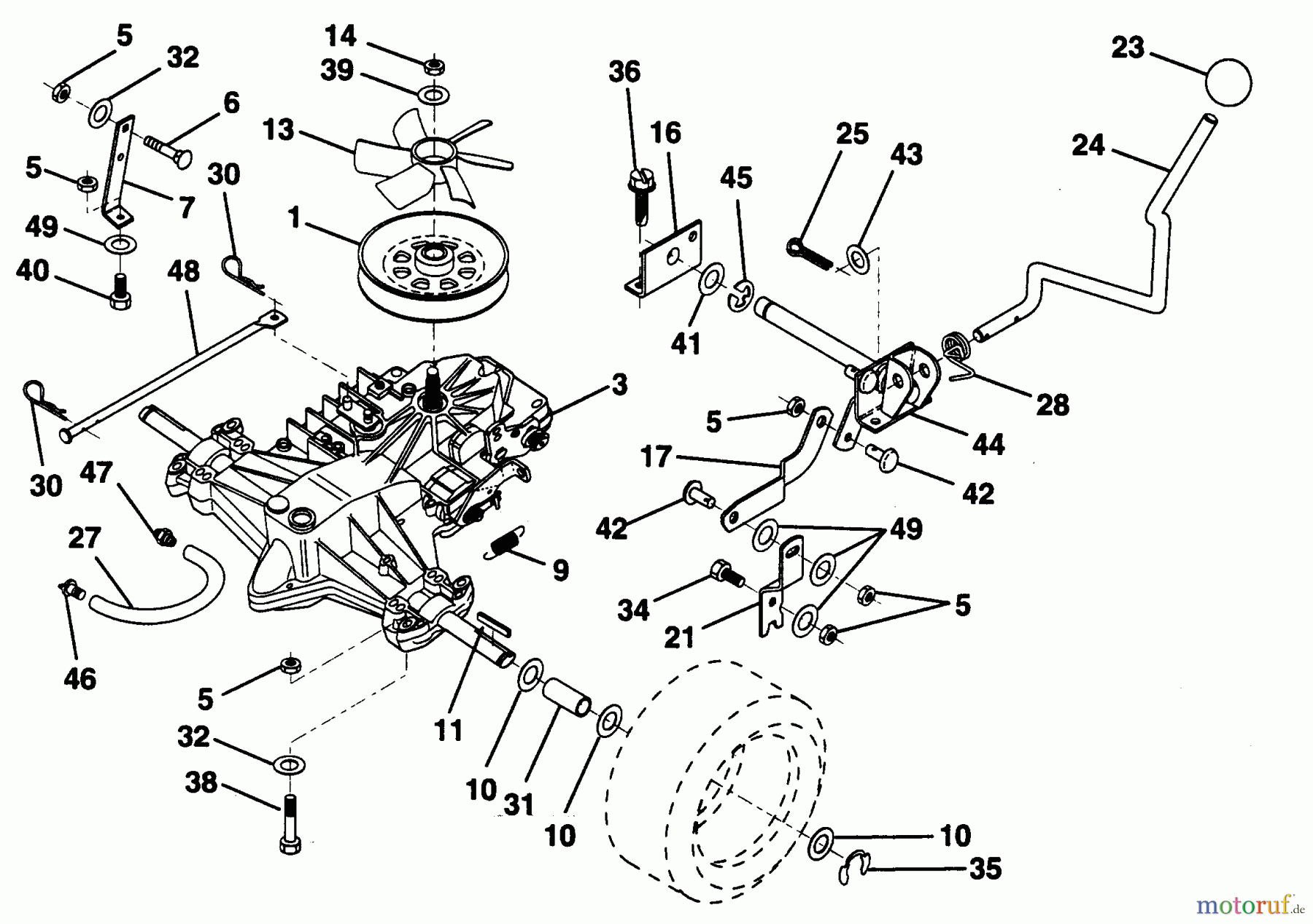  Poulan / Weed Eater Rasen und Gartentraktoren PP125H38KA - Poulan Pro Lawn Tractor TRANSAXLE