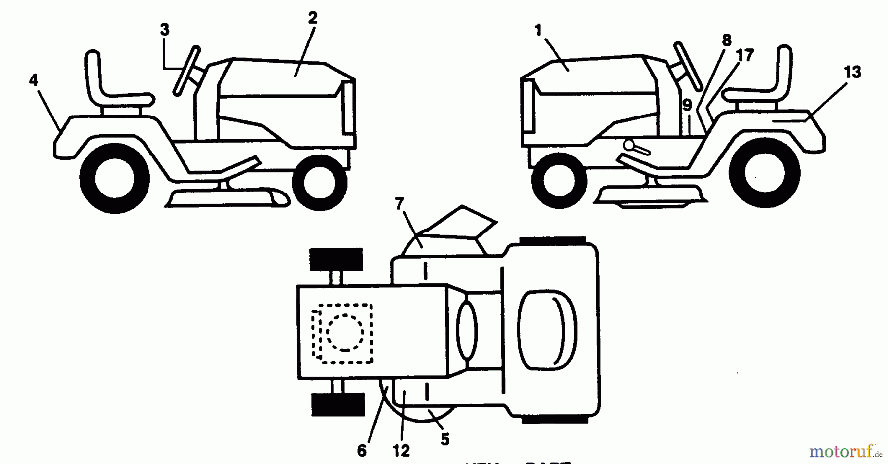  Poulan / Weed Eater Rasen und Gartentraktoren PP125H42JA - Poulan Pro Lawn Tractor DECALS