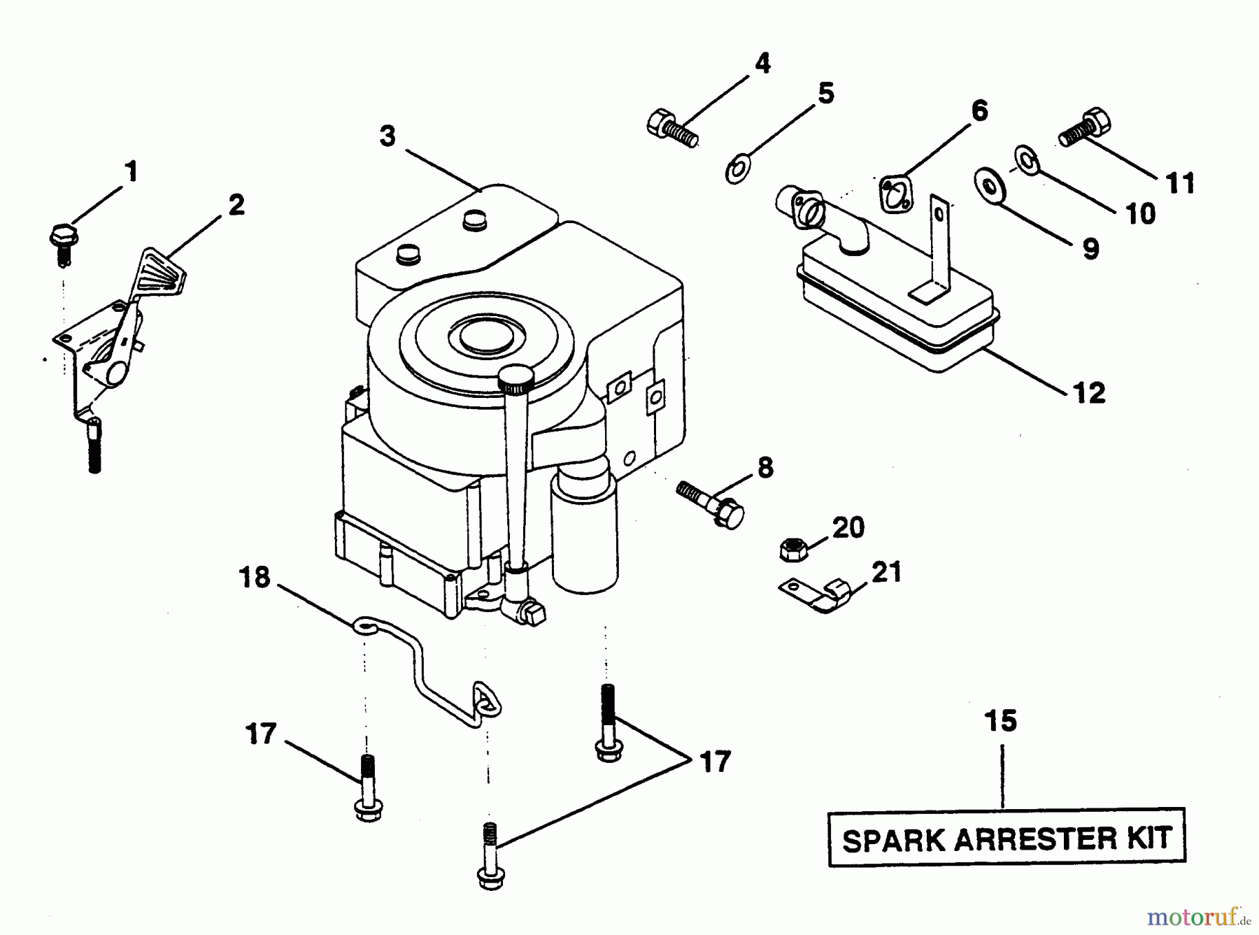  Poulan / Weed Eater Rasen und Gartentraktoren PP12R38MI - Poulan Pro Lawn Tractor ENGINE / THROTTLE