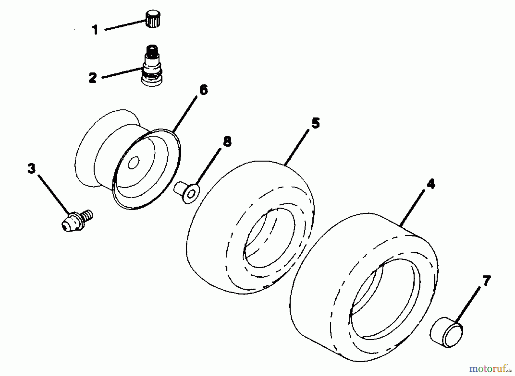  Poulan / Weed Eater Rasen und Gartentraktoren PP1442 - Poulan Pro Lawn Tractor WHEELS & TIRES