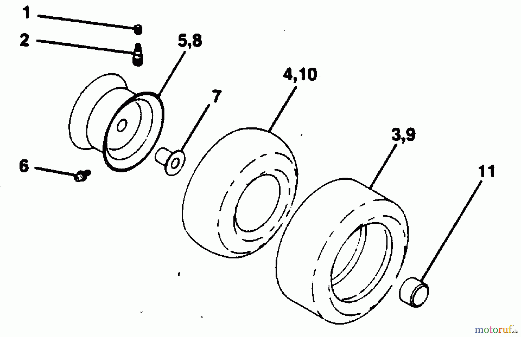  Poulan / Weed Eater Rasen und Gartentraktoren PP14542KB - Poulan Pro Lawn Tractor WHEELS & TIRES