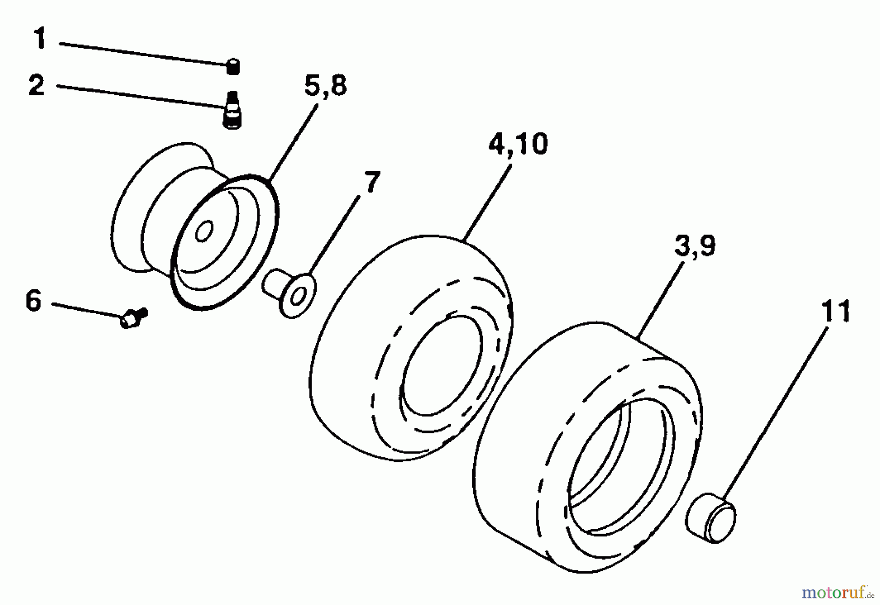  Poulan / Weed Eater Rasen und Gartentraktoren PP145H42A - Poulan Pro Lawn Tractor Wheels & Tires