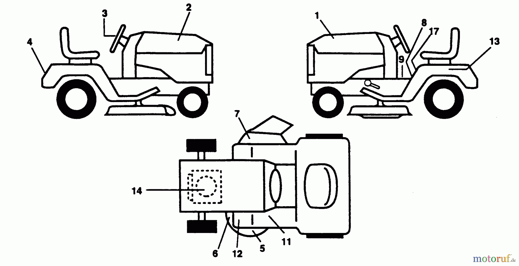  Poulan / Weed Eater Rasen und Gartentraktoren PP15H42K - Poulan Pro Lawn Tractor DECALS