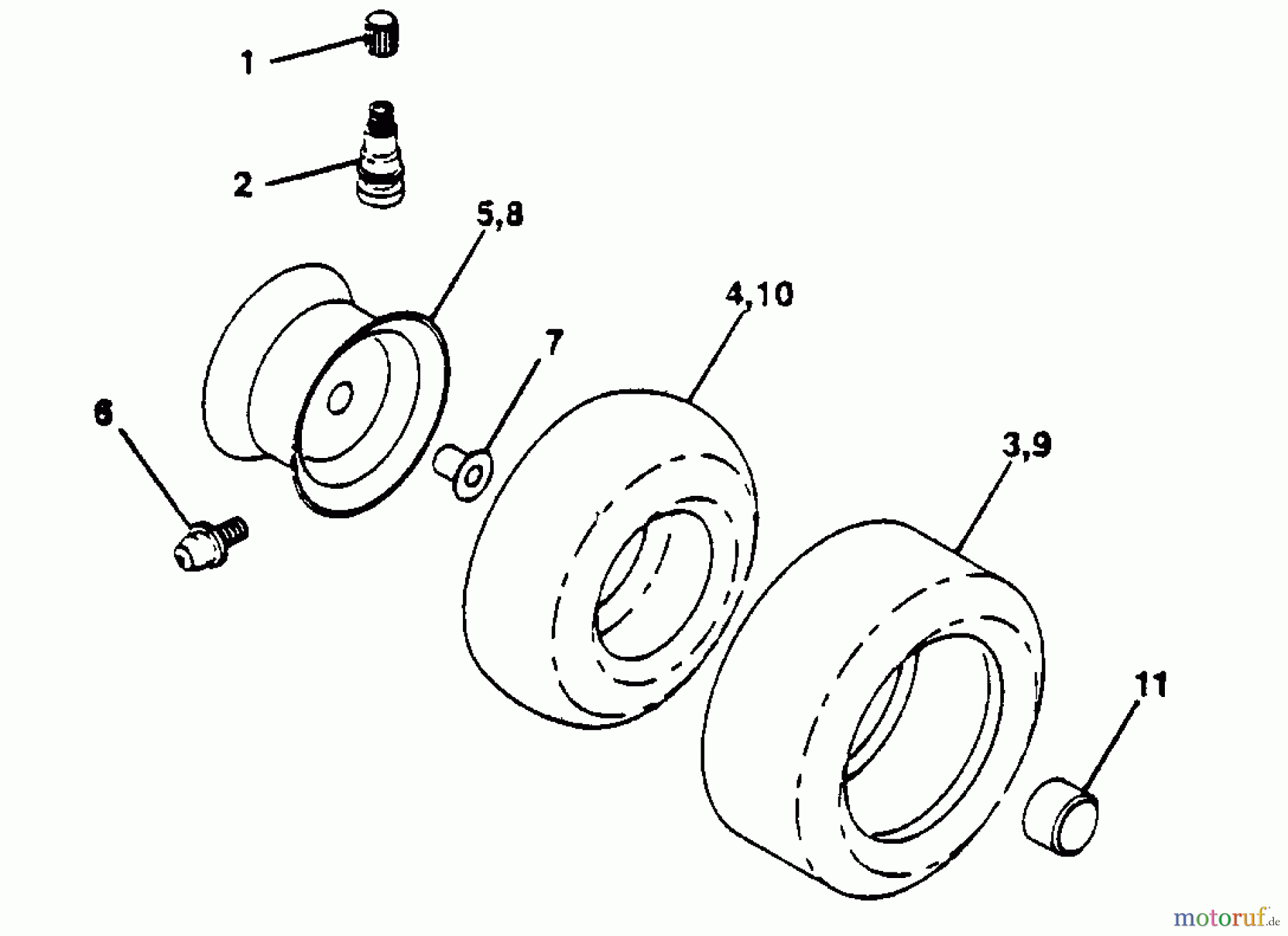  Poulan / Weed Eater Rasen und Gartentraktoren PP1644J - Poulan Pro Lawn Tractor WHEELS & TIRES