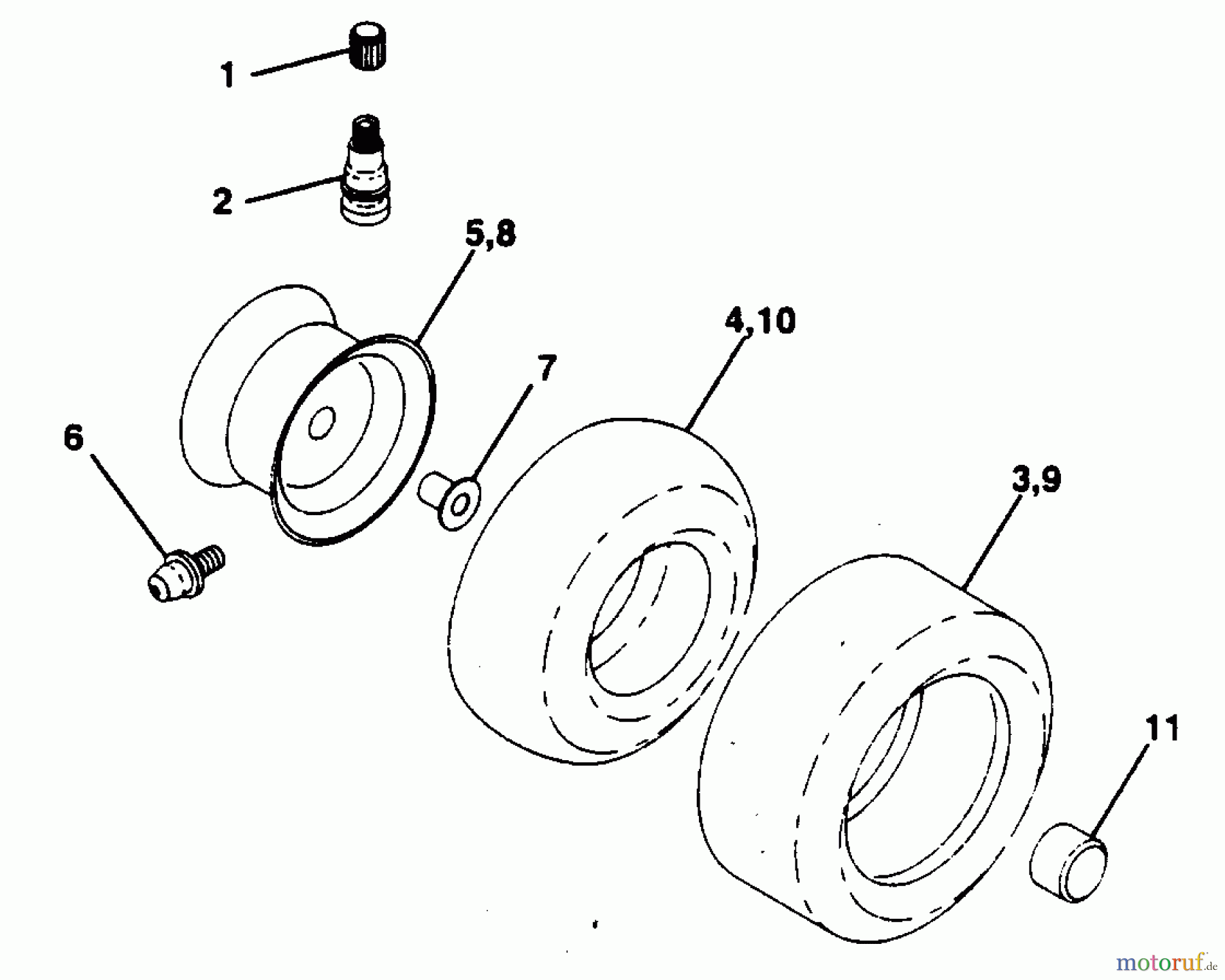 Poulan / Weed Eater Rasen und Gartentraktoren PP1844K - Poulan Pro Lawn Tractor WHEELS & TIRES
