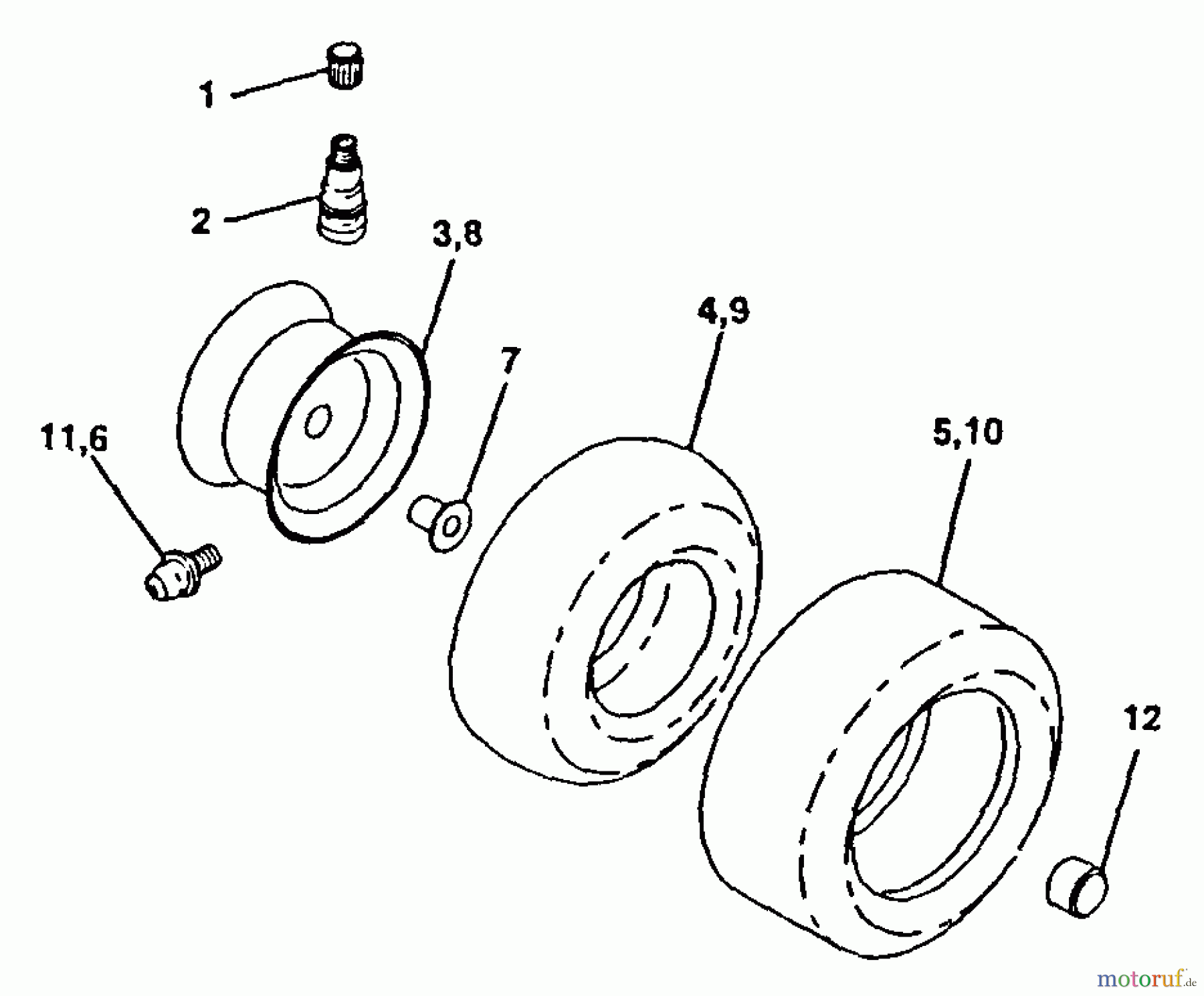  Poulan / Weed Eater Rasen und Gartentraktoren PP1846A - Poulan Pro Lawn Tractor Wheels & Tires