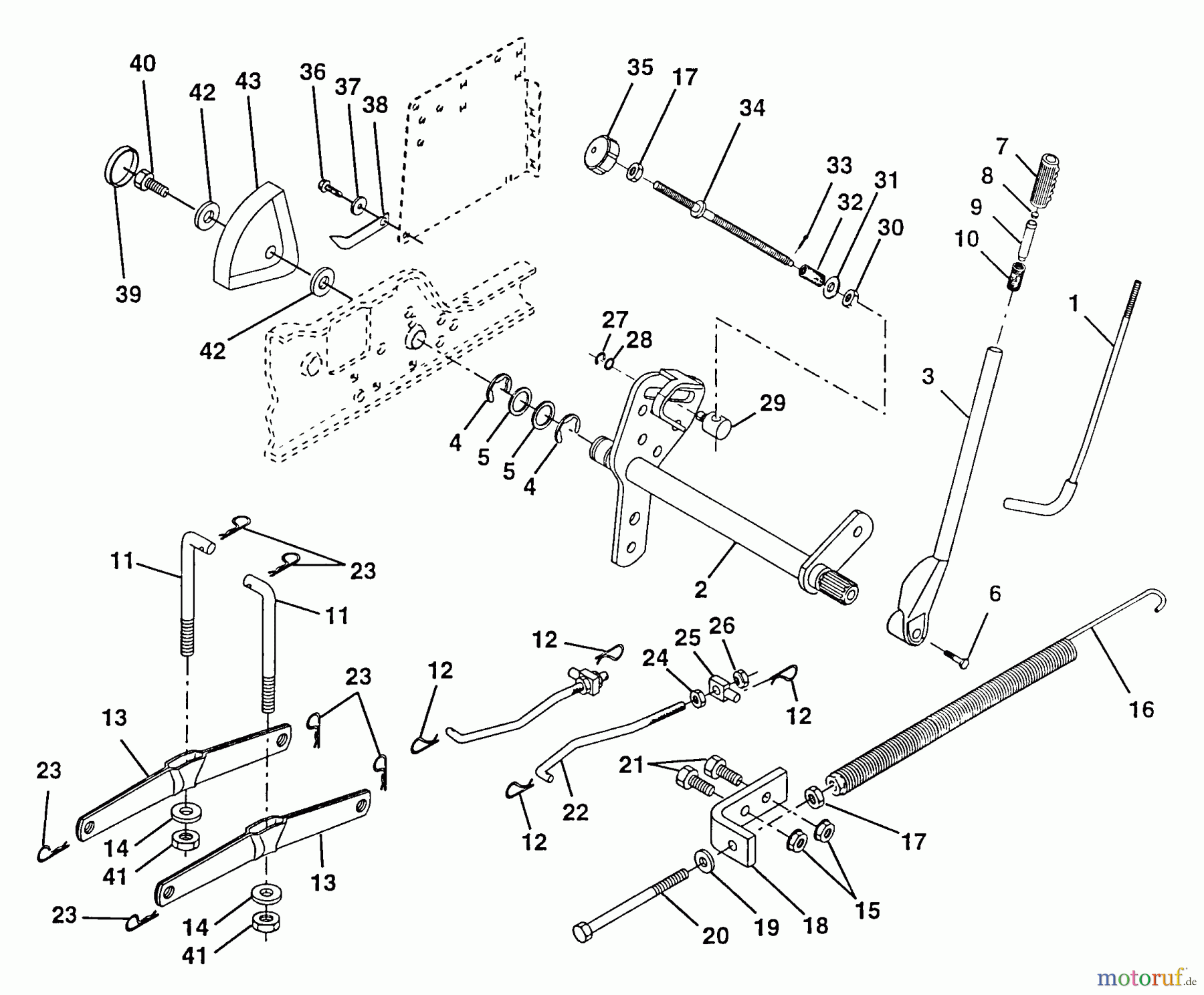  Poulan / Weed Eater Rasen und Gartentraktoren PP22H50A - Poulan Pro Lawn Tractor Lift Assembly