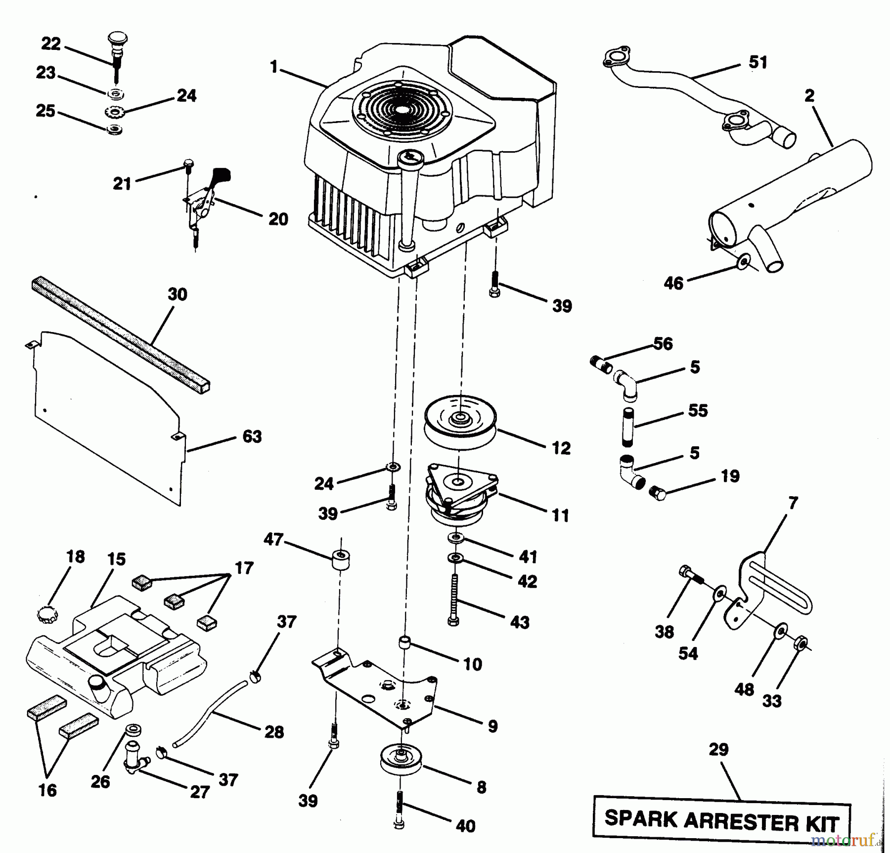  Poulan / Weed Eater Rasen und Gartentraktoren PP22H50KA - Poulan Pro Lawn Tractor ENGINE