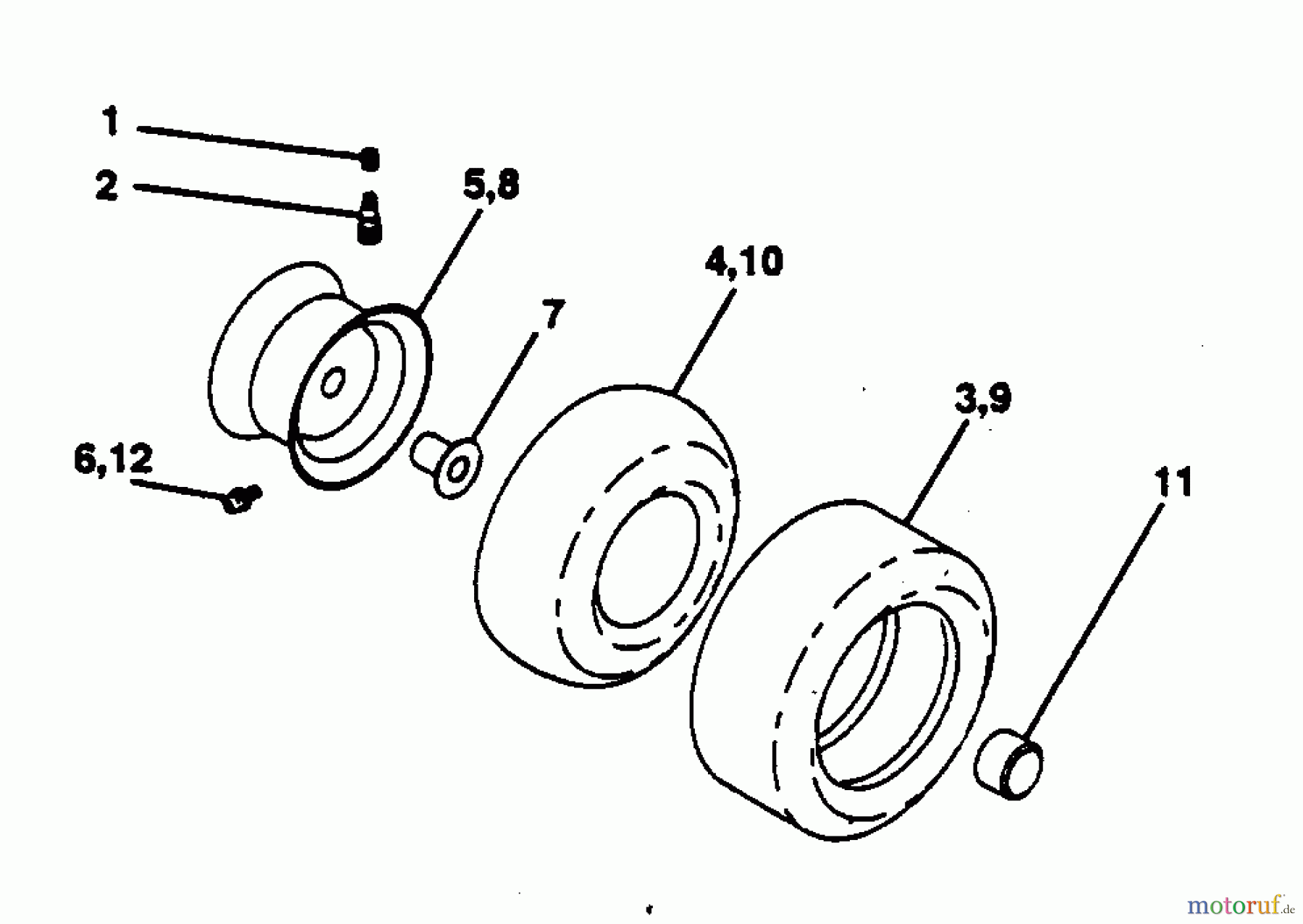  Poulan / Weed Eater Rasen und Gartentraktoren PP22H50K - Poulan Pro Lawn Tractor WHEELS & TIRES