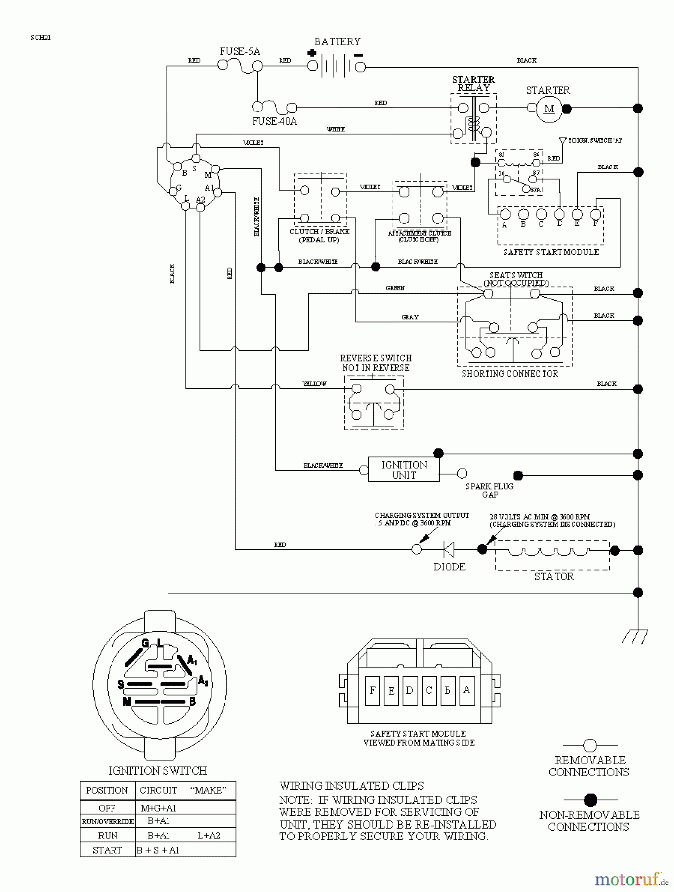  Poulan / Weed Eater Rasen und Gartentraktoren WE261 (96028000102) - Weed Eater Lawn Tractor (2011-11) SCHEMATIC