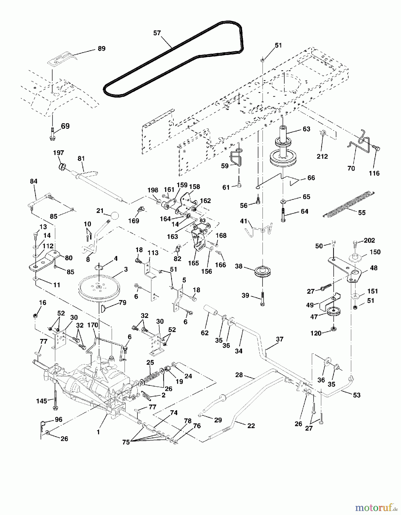  Poulan / Weed Eater Rasen und Gartentraktoren WET2242STC - Weed Eater Lawn Tractor (2003-01) DRIVE