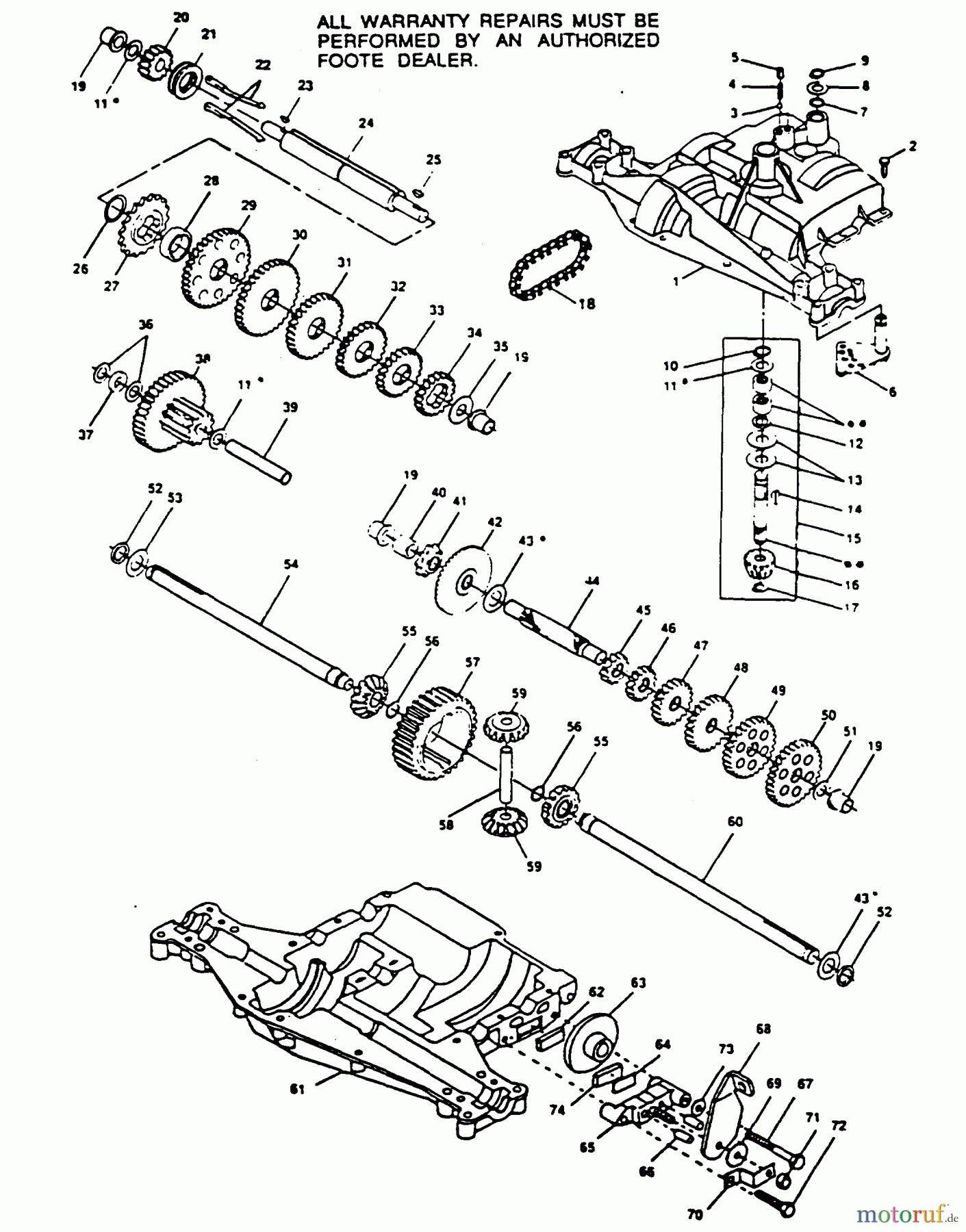  Poulan / Weed Eater Rasen und Gartentraktoren XC1120B - Poulan Pro Lawn Tractor TRANSAXLE FOOTE - MODEL NUMBER 4360-7