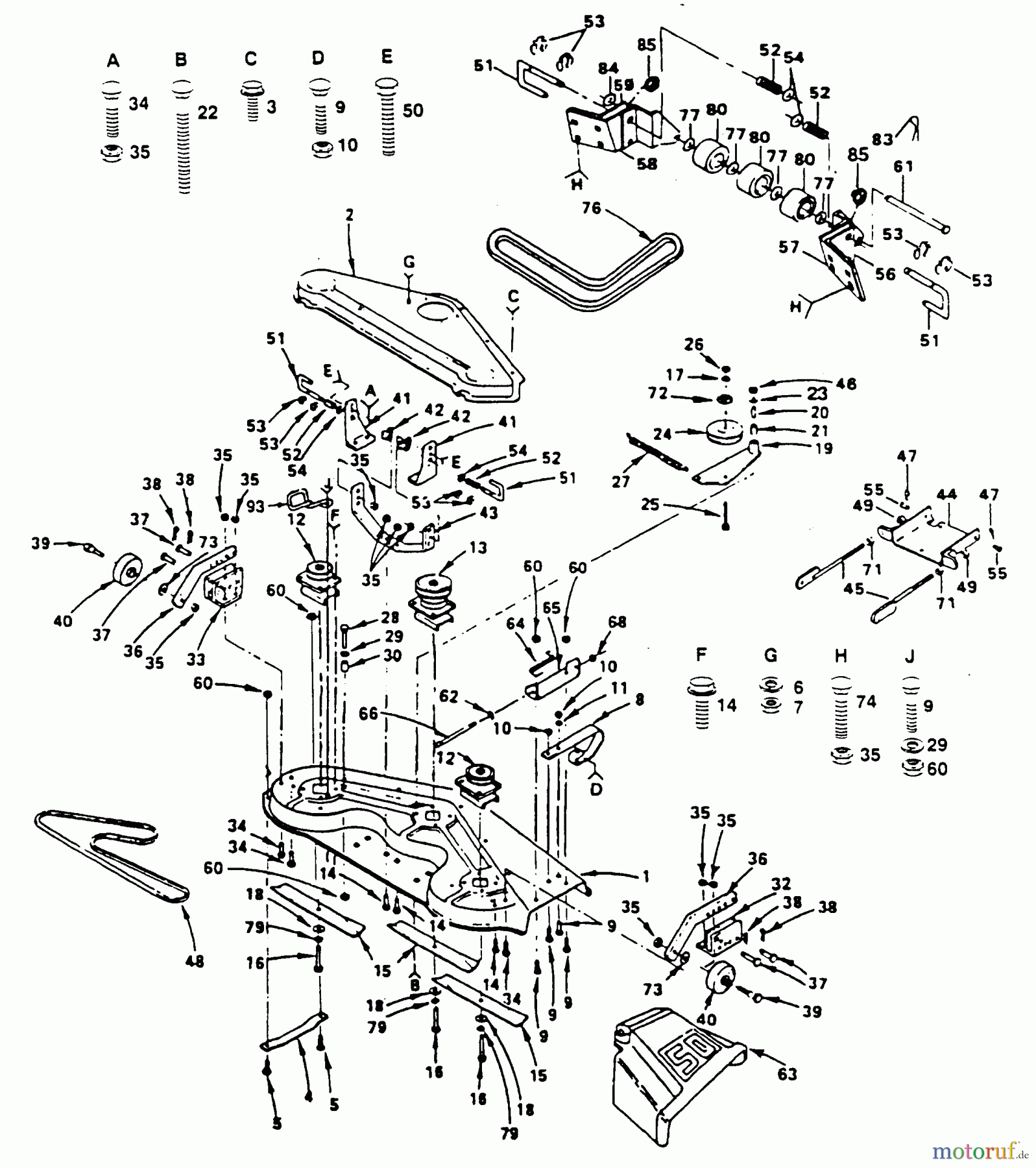  Poulan / Weed Eater Rasen und Gartentraktoren XC1182HB - Poulan Pro Lawn Tractor MOWER DECK