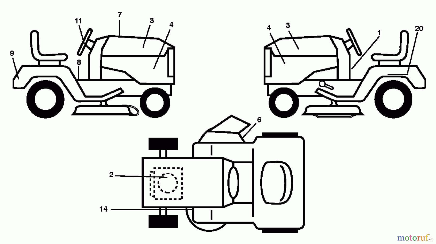  Poulan / Weed Eater Rasen und Gartentraktoren XT195H42LT (96042012101) - Poulan XT Lawn Tractor (2011-04) DECALS