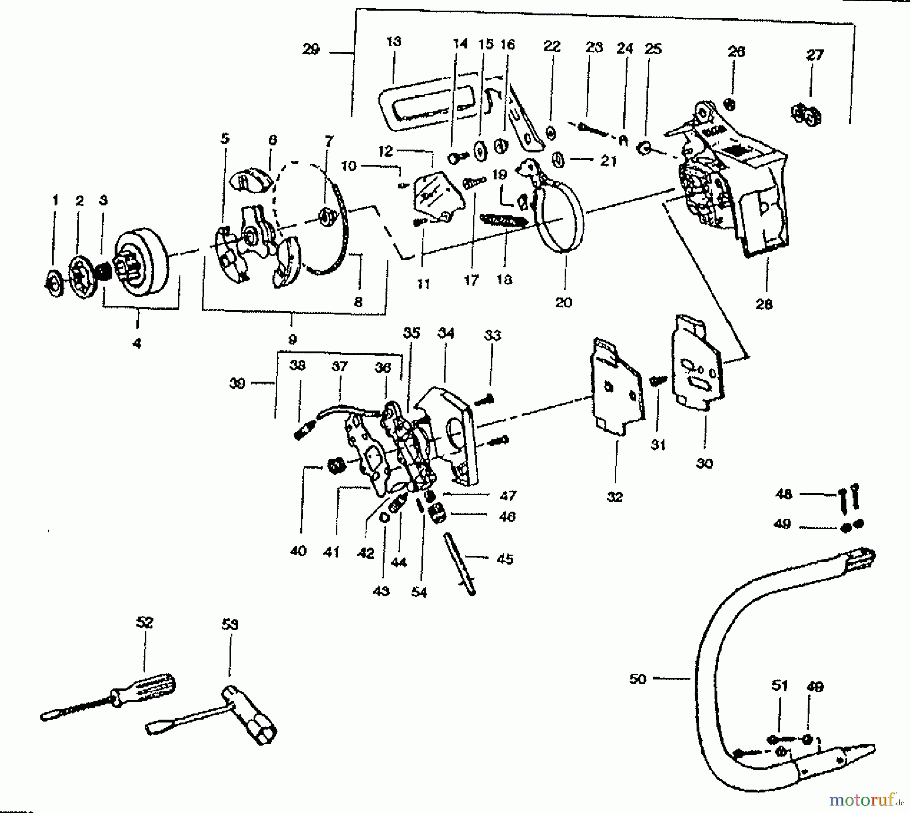  Poulan / Weed Eater Motorsägen 405 - Poulan Pro Chainsaw Chain Brake