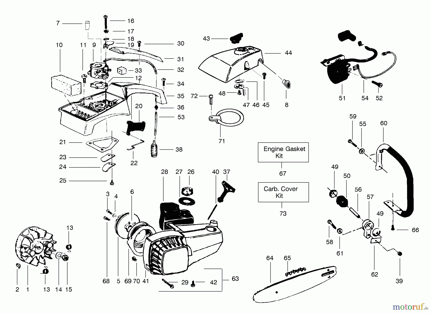  Poulan / Weed Eater Motorsägen S23 - Poulan Pro Arbor Pro Chainsaw External Power Unit