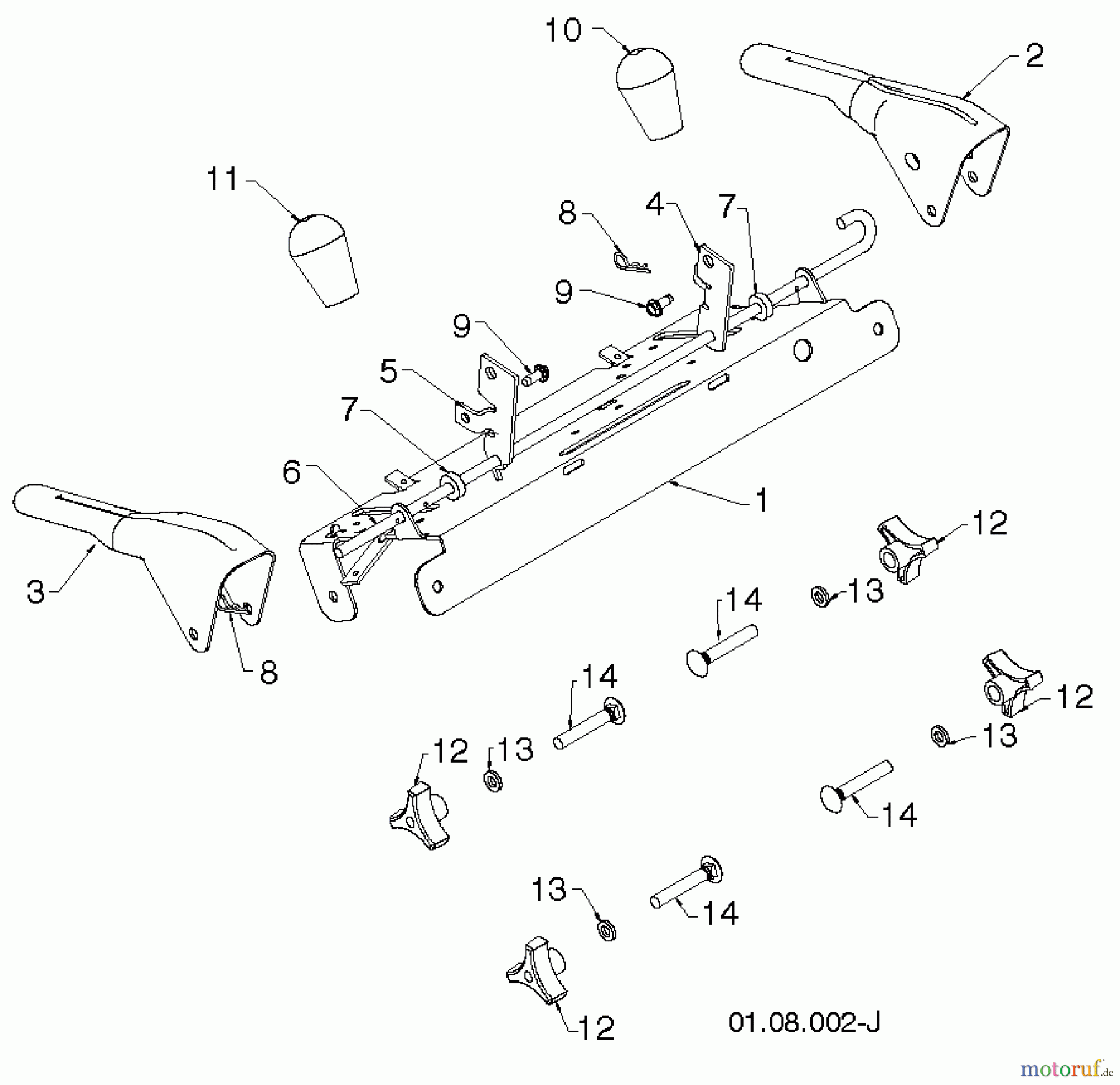  Poulan / Weed Eater Schneefräsen PR624ES (96198004604) - Poulan Pro Snow Thrower (2012-08) HANDLE #4