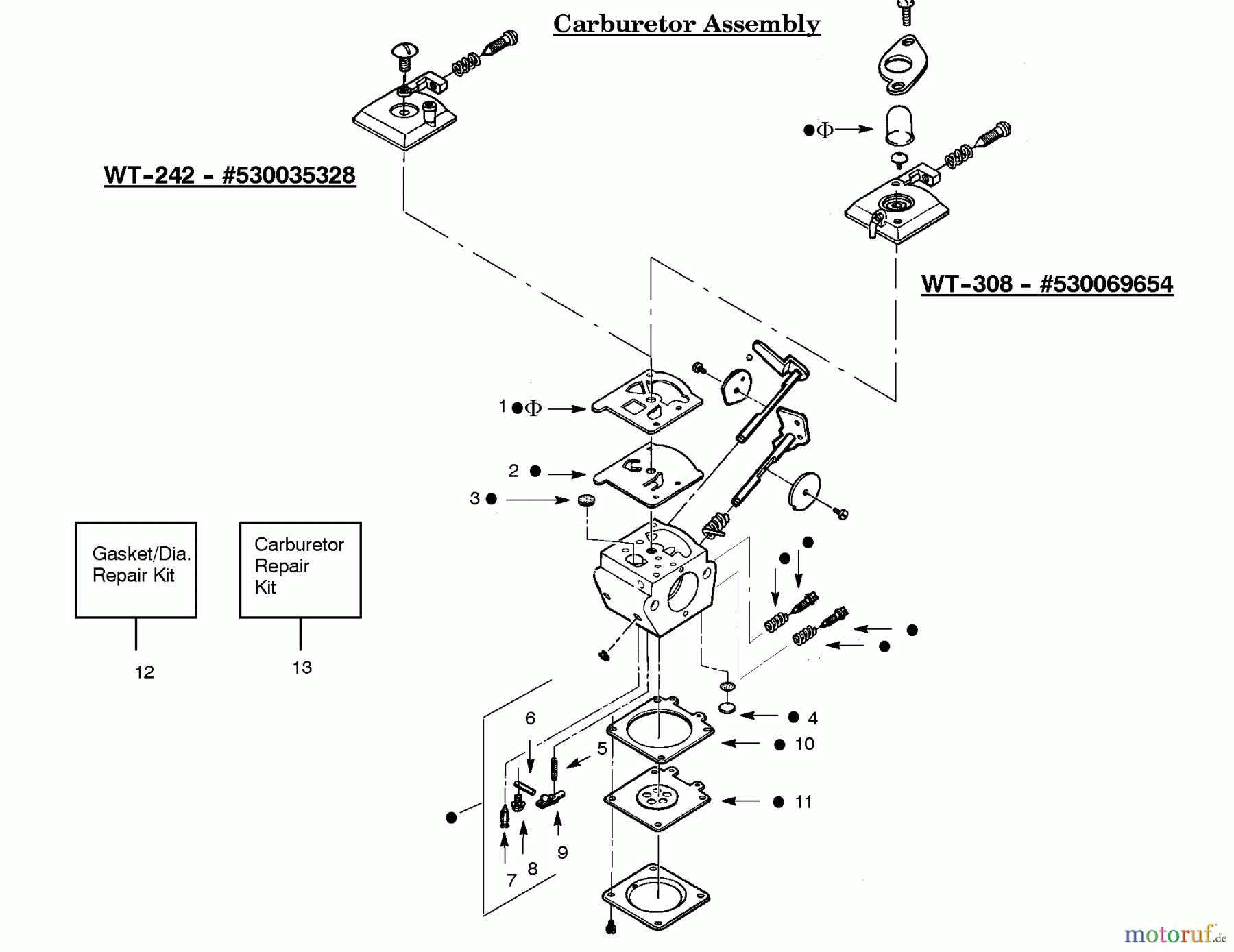  Poulan / Weed Eater Bläser / Sauger / Häcksler / Mulchgeräte GE21 - Weed Eater Edger Carburetor Assembly