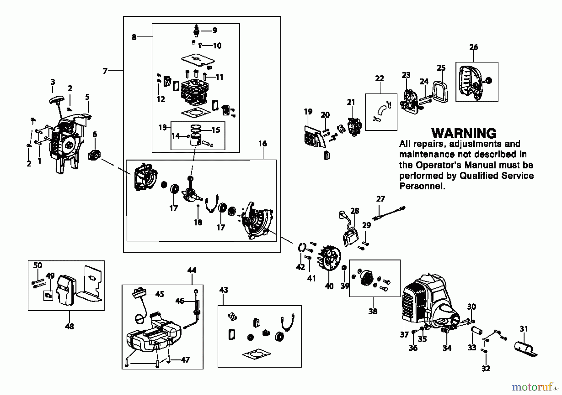  Poulan / Weed Eater Motorsensen, Trimmer SM30SB (966479401) - Poulan Pro String Trimmer (2010-11) ENGINE