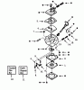 Poulan / Weed Eater TK2145 - Turf King Gas Trimmer Ersatzteile CARBURETORS WA-215, & WA-218 BREAKDOWN