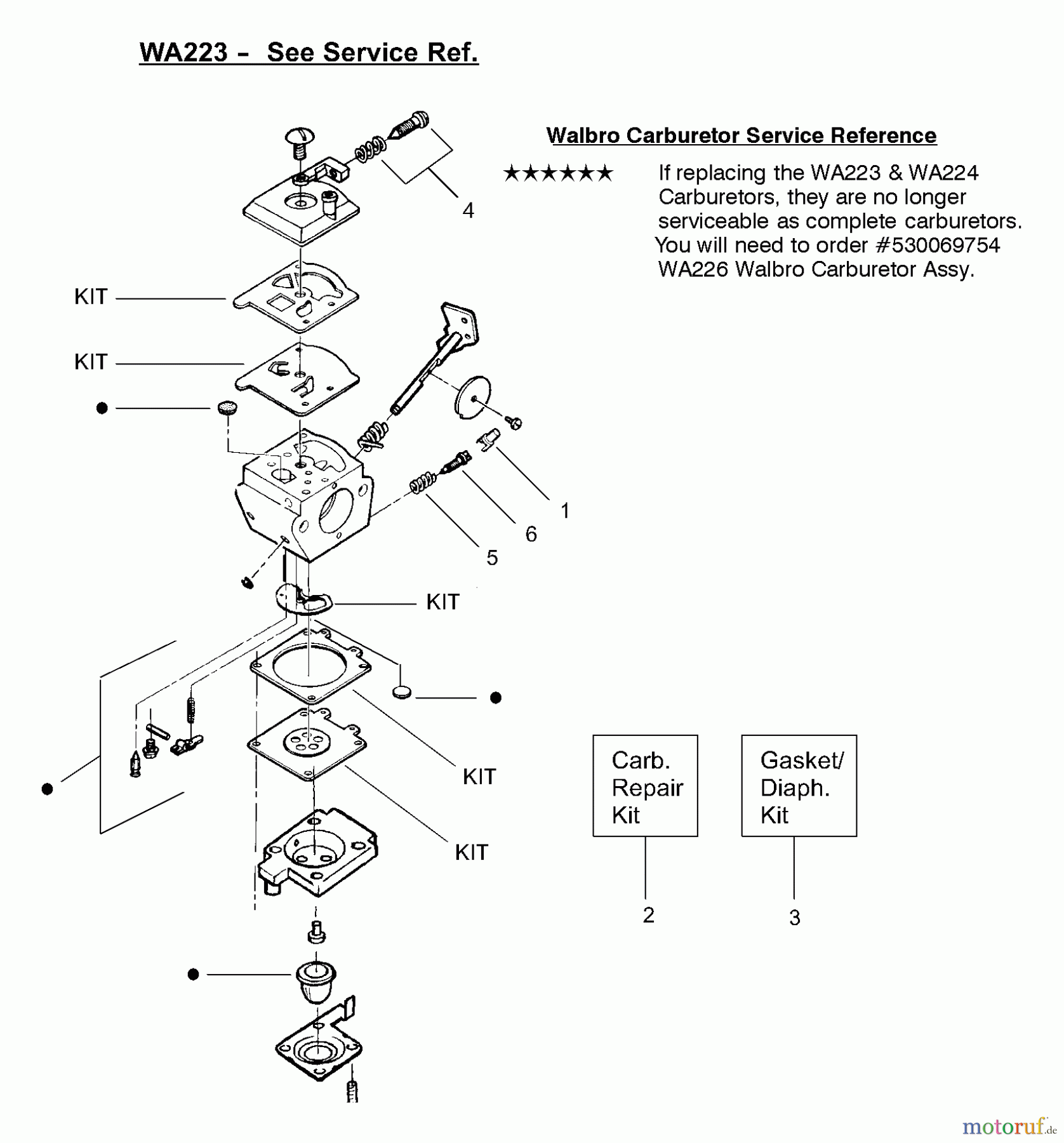  Poulan / Weed Eater Motorsensen, Trimmer XT25 - Weed Eater String Trimmer Carburetor Assembly (WA223)