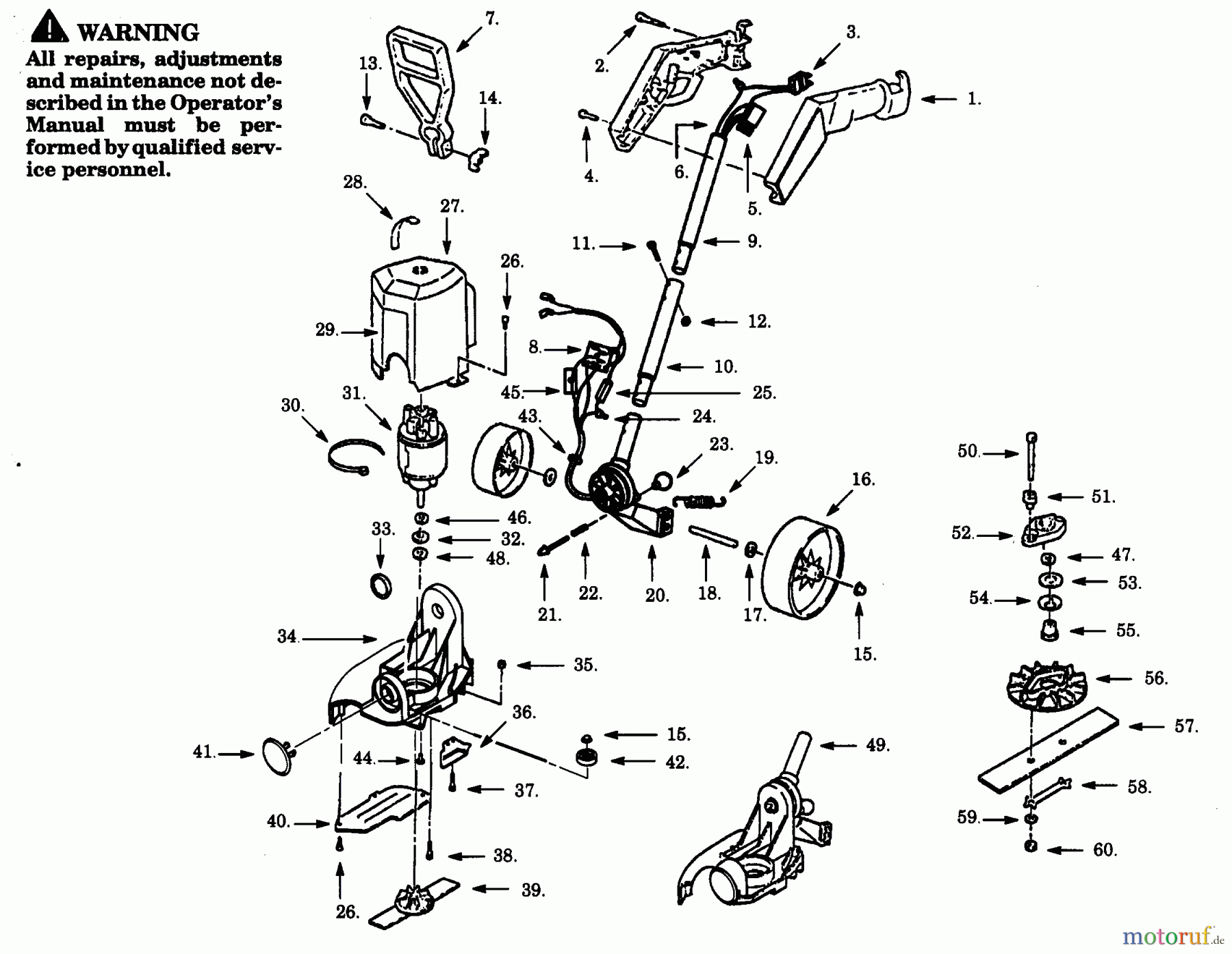  Poulan / Weed Eater Kantenschneider 9100 - Paramount Electric Edger EDGER ASSEMBLY