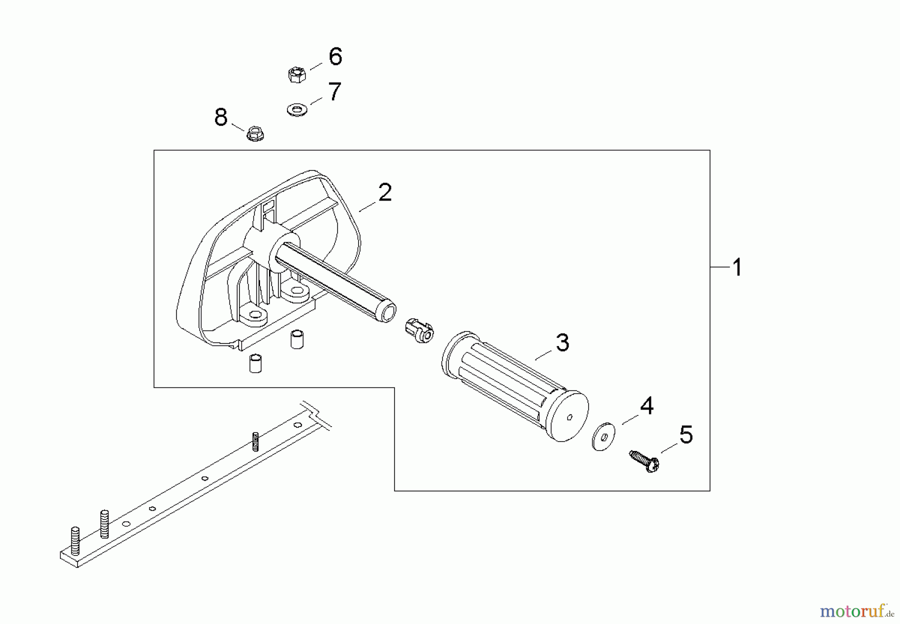  Shindaiwa Heckenscheren HT231 - Shindaiwa Hedge Trimmer, Single-Sided, S/N: T08613001001 - T086139999 Front Handle