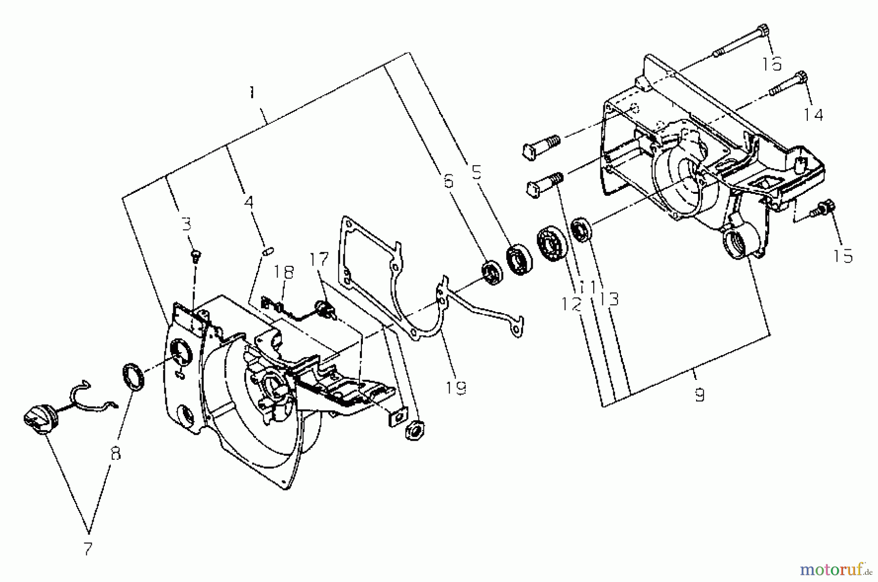  Shindaiwa Sägen, Motorsägen 285S - Shindaiwa Chainsaw Crankcase