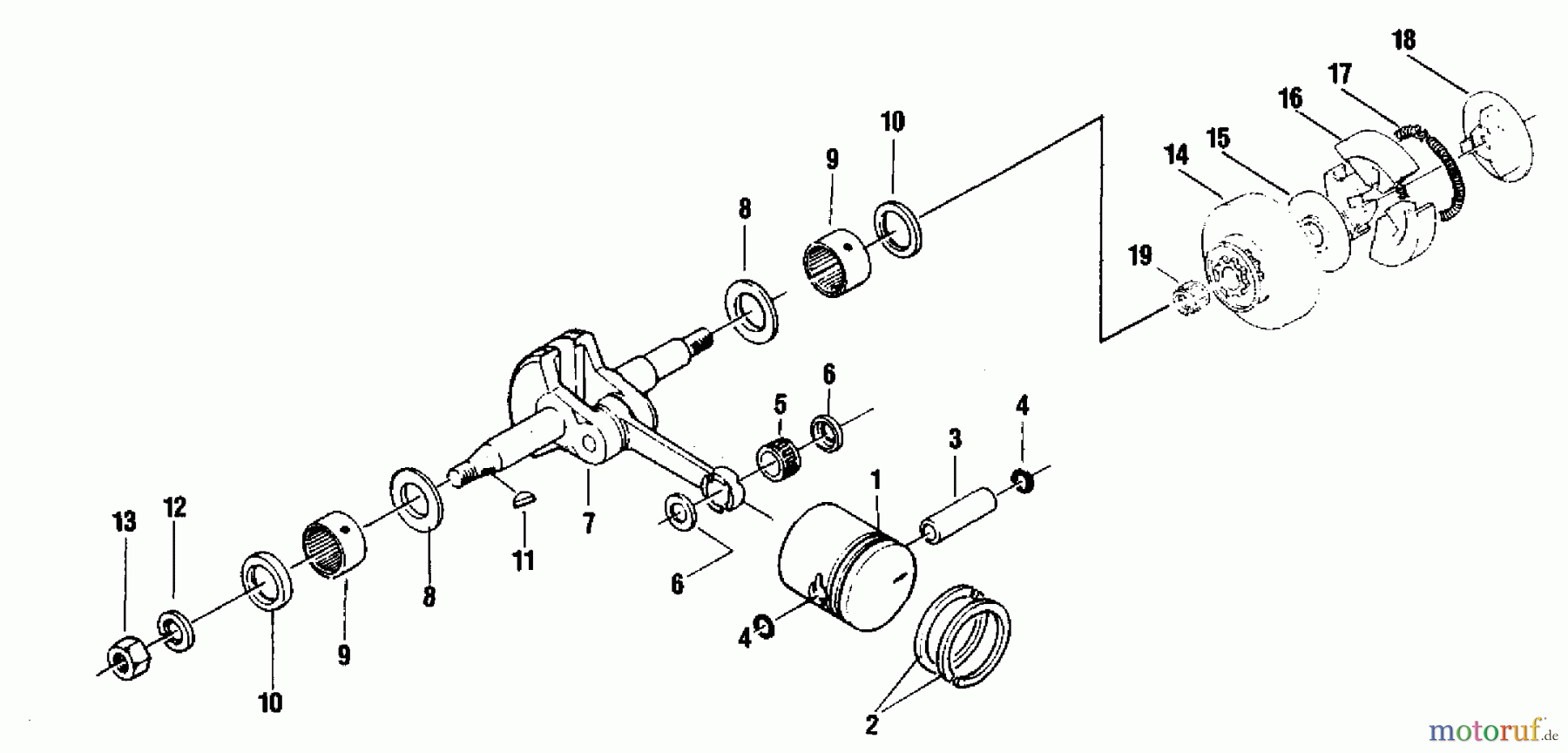  Shindaiwa Sägen, Motorsägen 345 - Shindaiwa Chainsaw Piston, Crankshaft