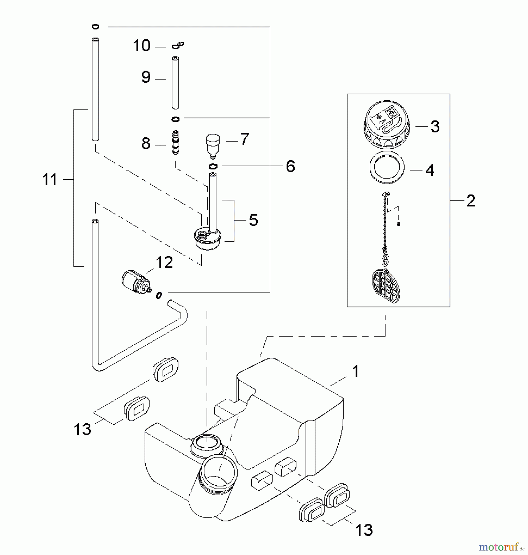  Shindaiwa Bläser / Sauger / Häcksler / Mulchgeräte EB344 - Shindaiwa Hand Held Blower, S/N: T15813001001  Fuel Tank